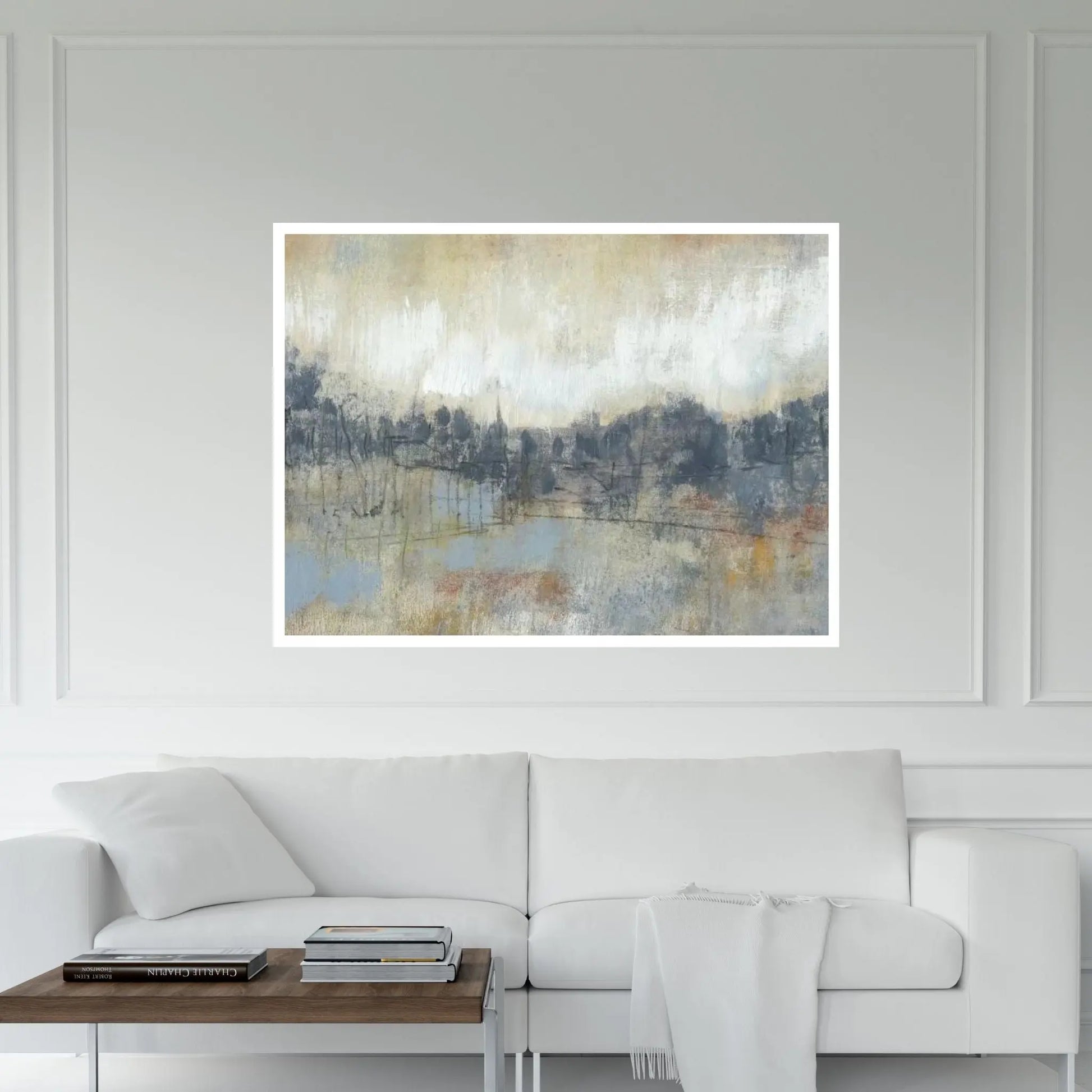 Cool Grey Horizon I Canvas Wall Art - Y Canvas