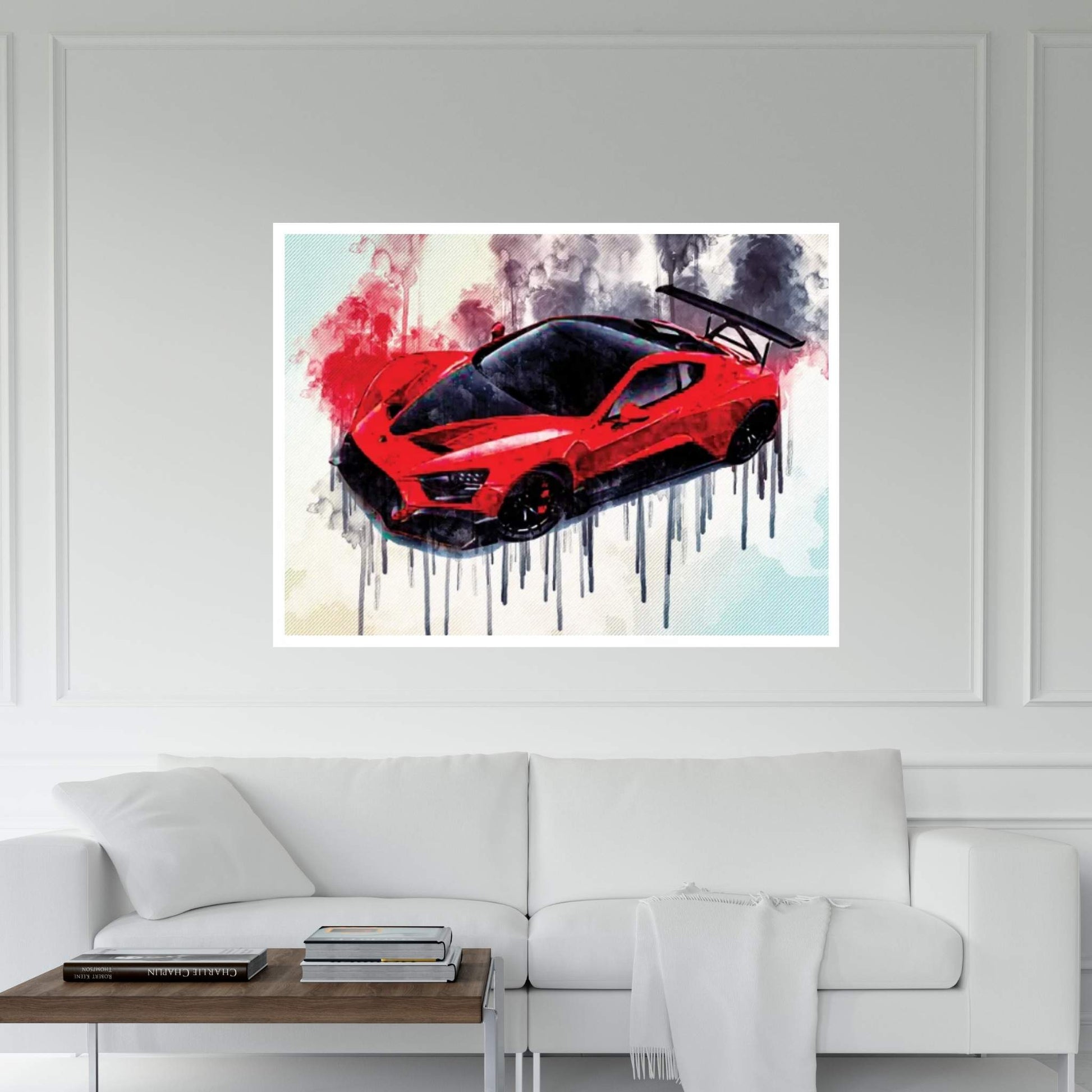 Zenvo Tsr-S 2019 Hypercar Top View Red Sports Racing Car New Red Canvas Wall Art - Y Canvas