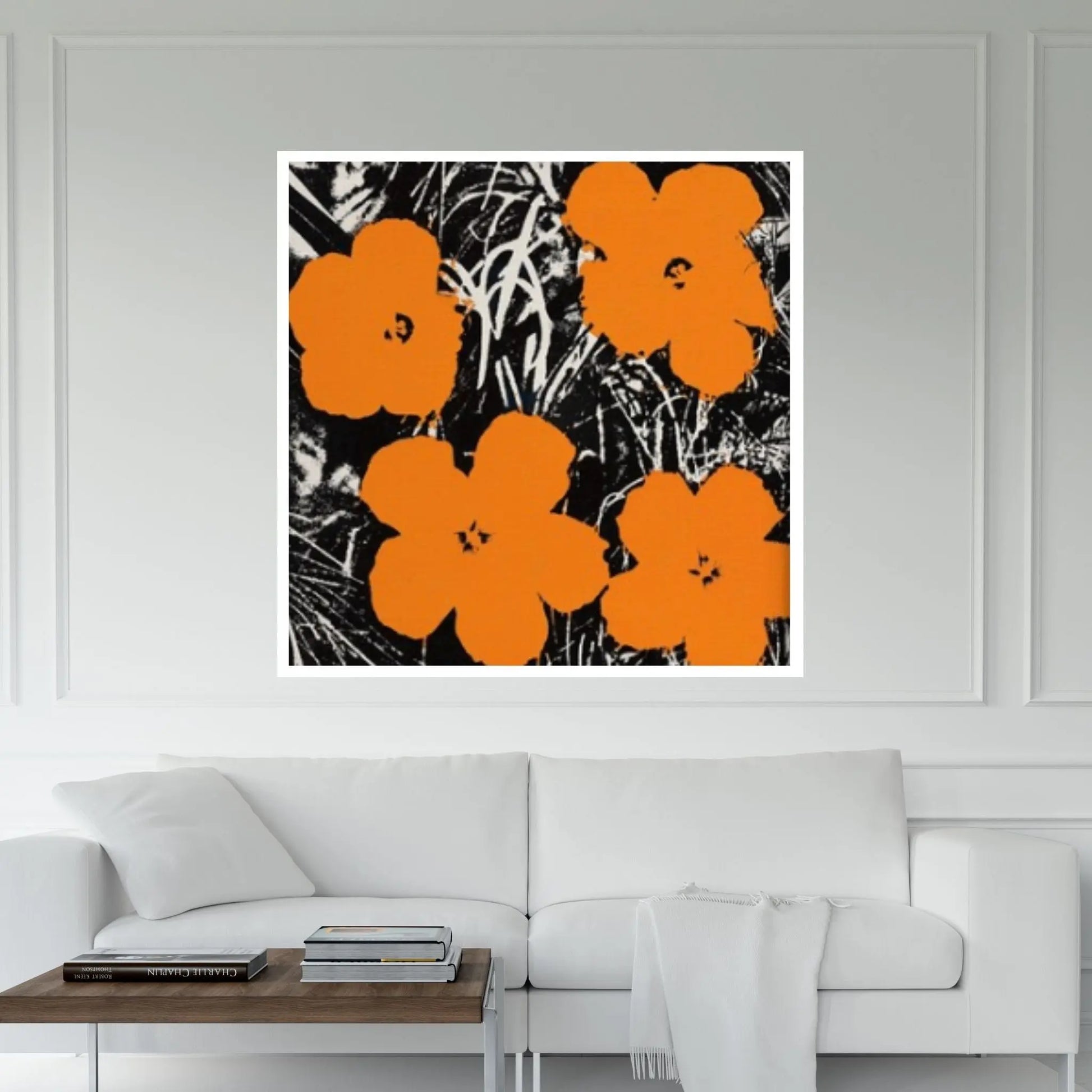 Andy Warhol,Flowers, Pop Art Print,Andy Warhol Flowers Canvas Wall Art - Y Canvas