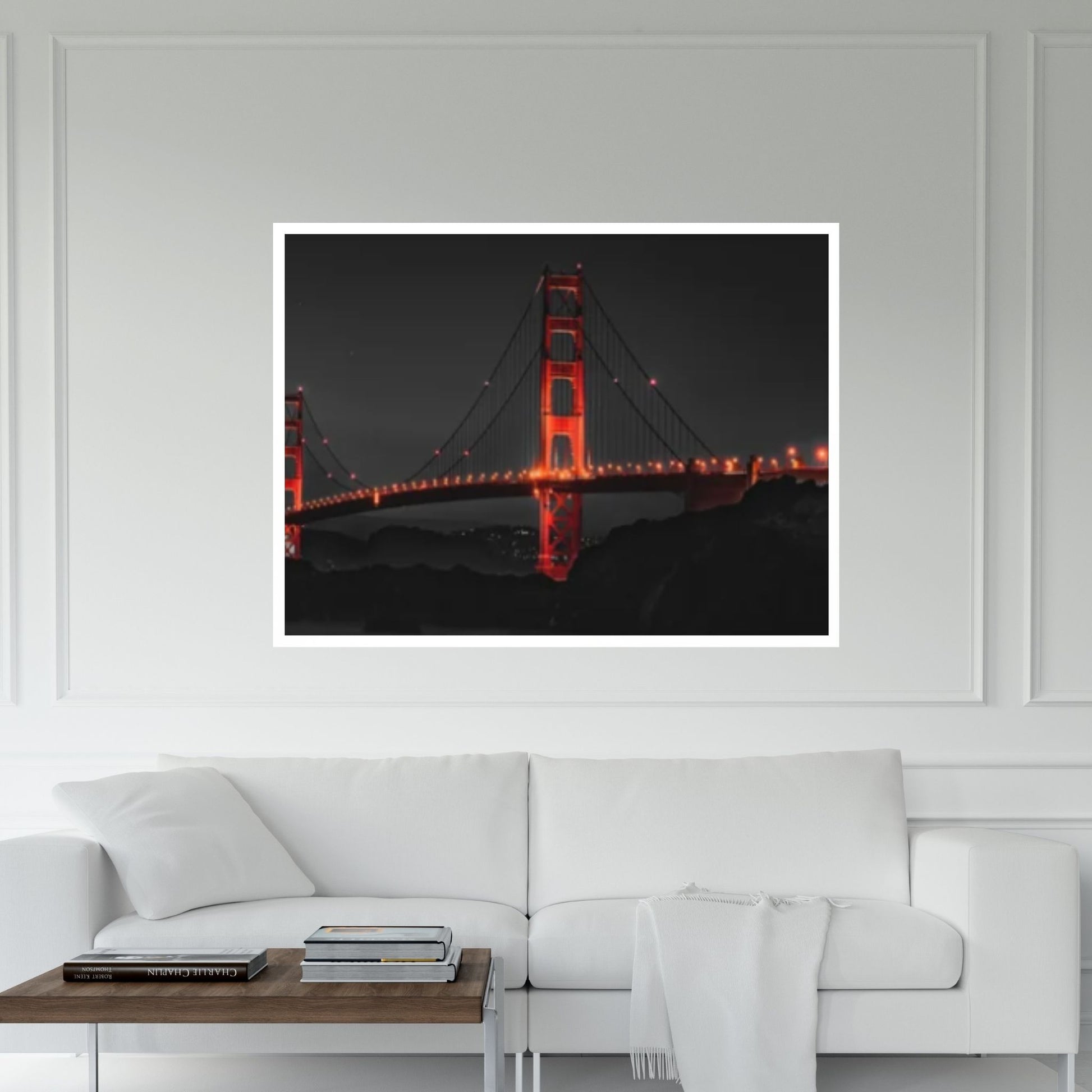 San Francisco Panoramic Canvas Print, San Francisco Canvas Wall Art, Golden Gate Bridge Canvas - Y Canvas