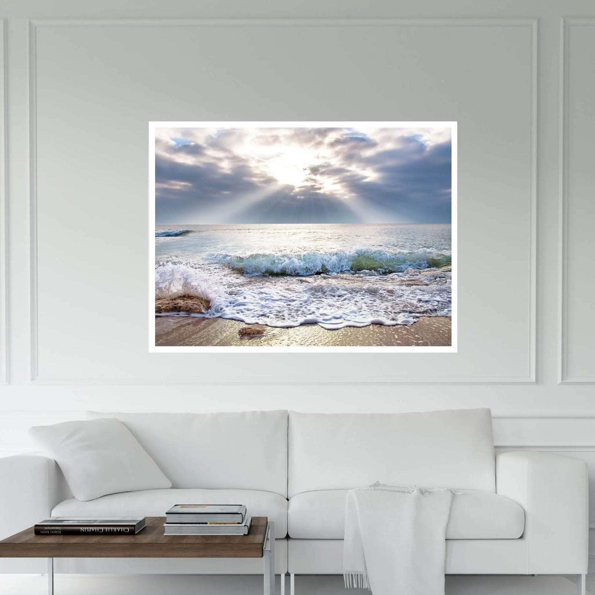 Aqua Blue Morning Canvas Wall Art - Y Canvas