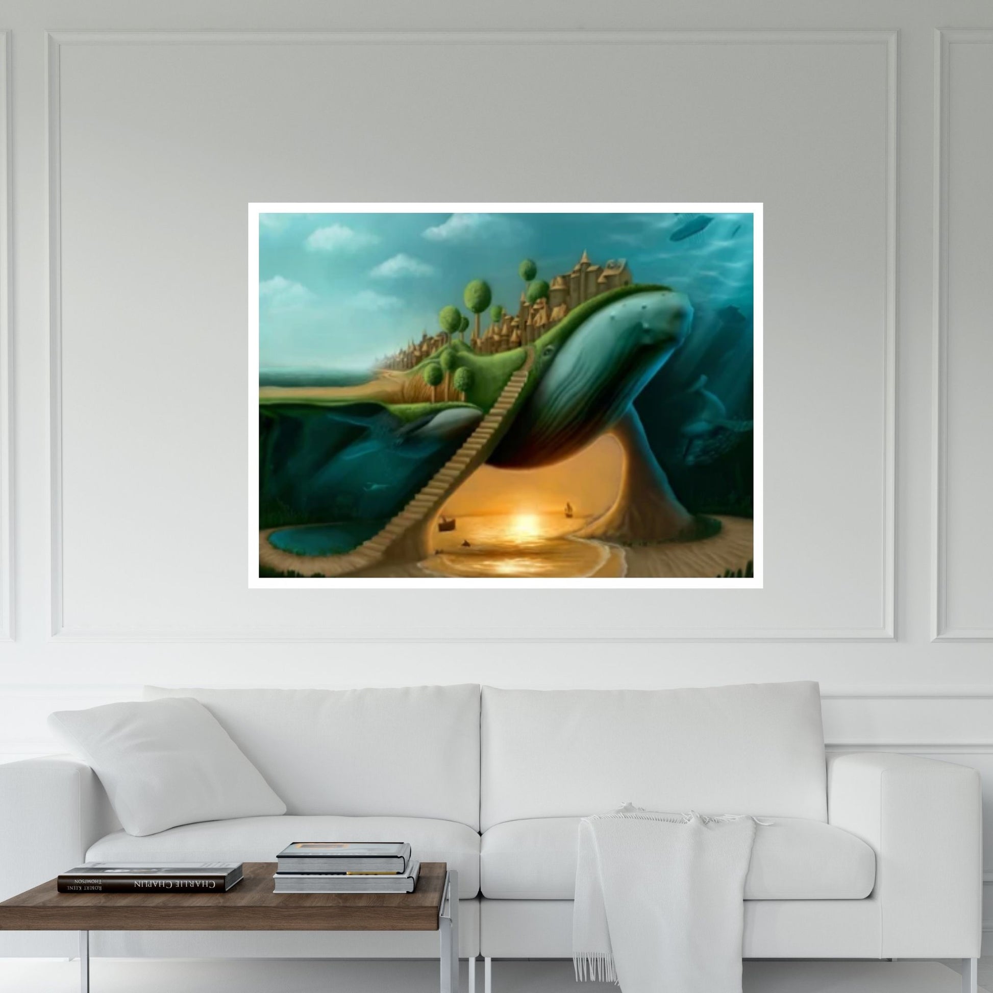 Surrealism Artwork, Framed Surreal Canvas, Abstract Scenery - Y Canvas