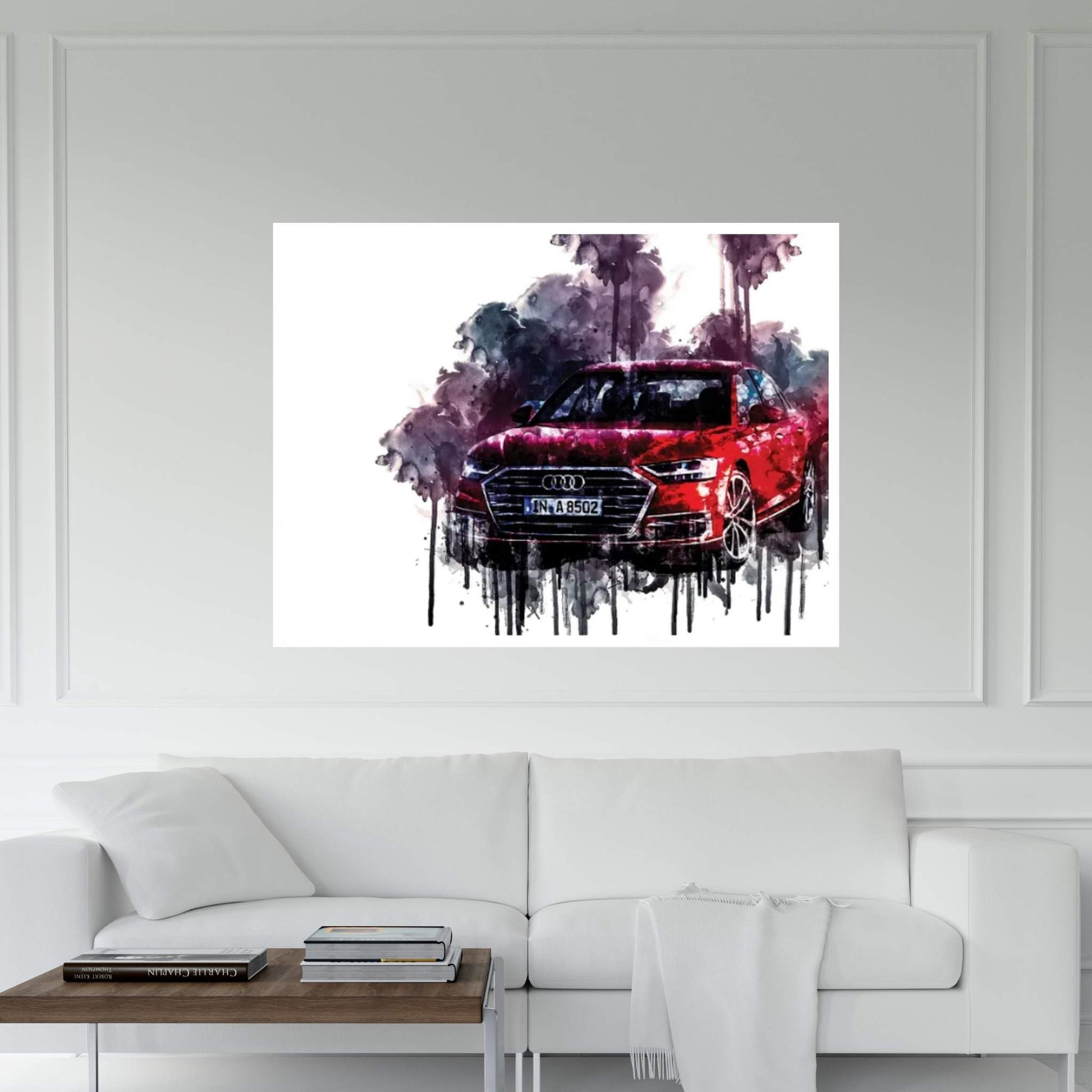 Car 2017 Audi A8 TDI Quattro Canvas Wall Art - Y Canvas