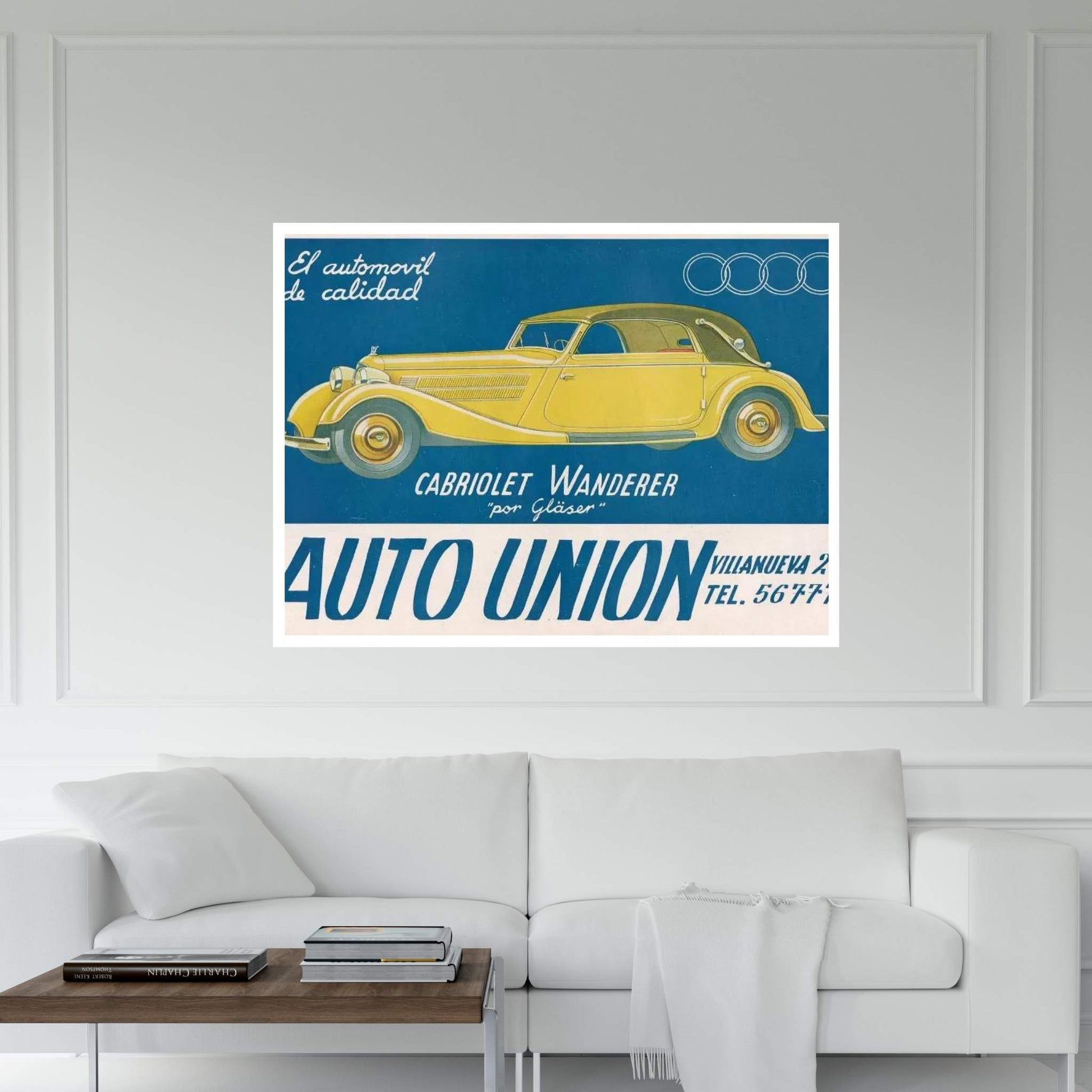 1930s Audi Magazine Advert Canvas Wall Art - Y Canvas