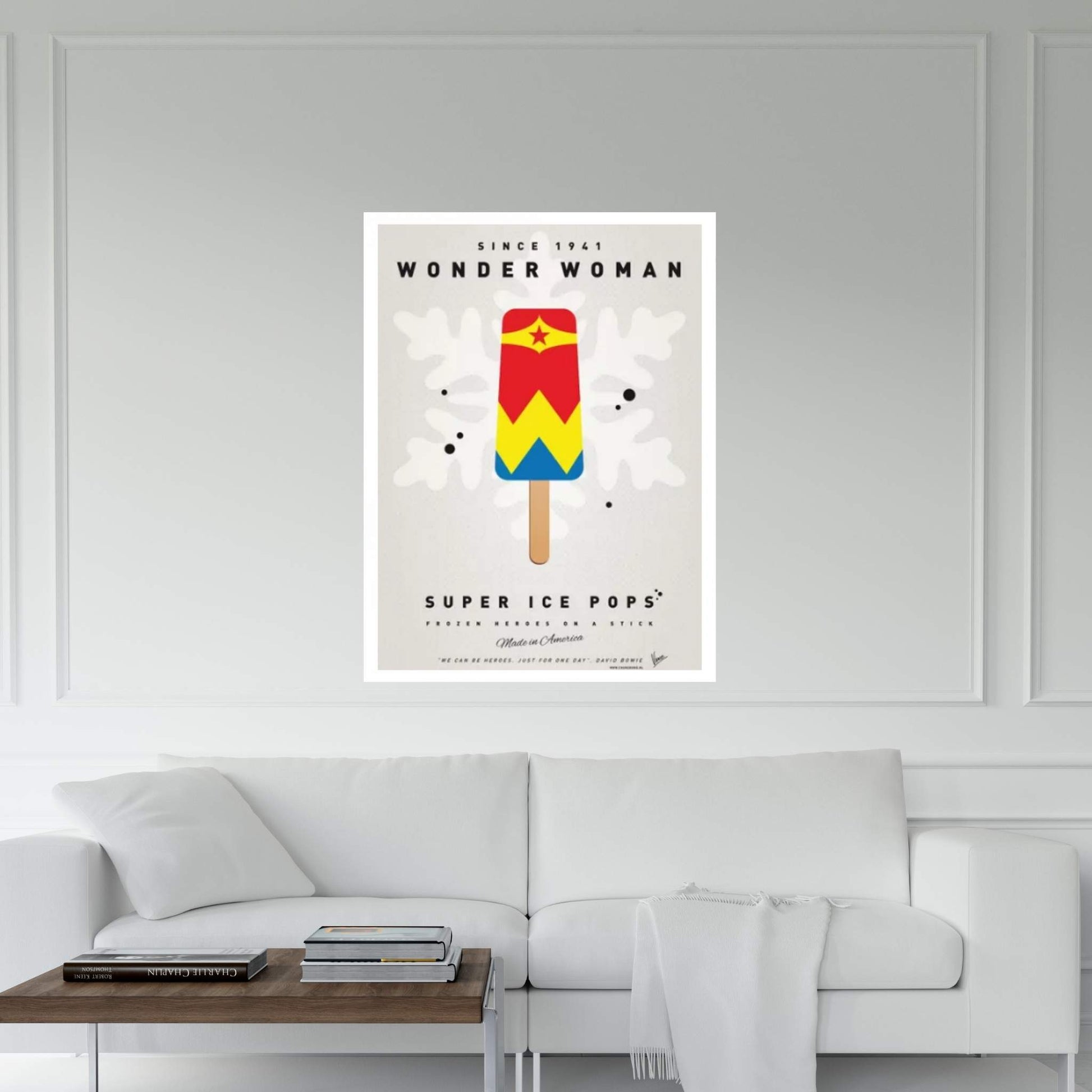 Superhero Ice Pop Wonder Woman Canvas Wall Art - Y Canvas