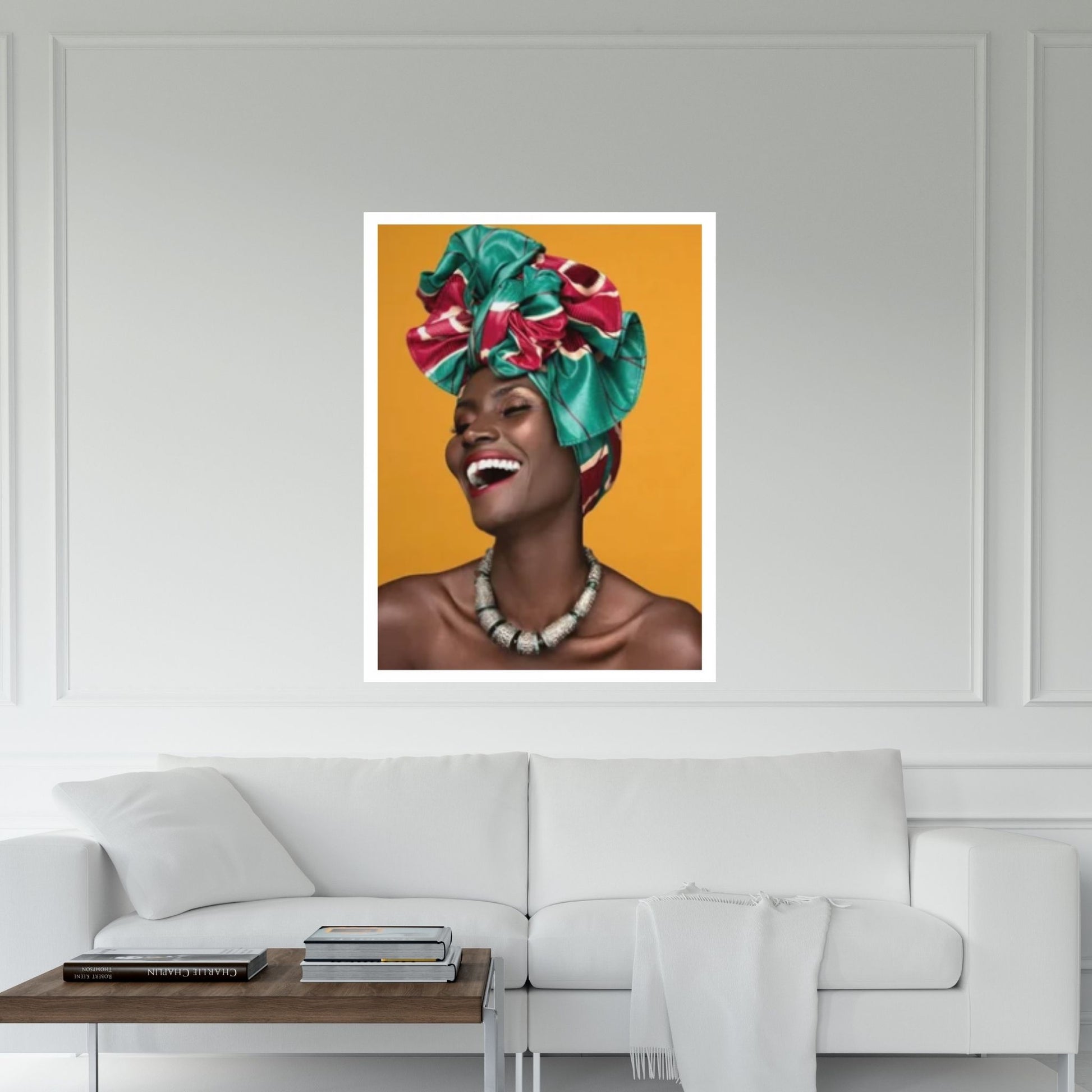 African Woman Portrait Wall Art /African Woman Canvas Print / African American Home Decor Black Woman Make Up Home Decor - Y Canvas