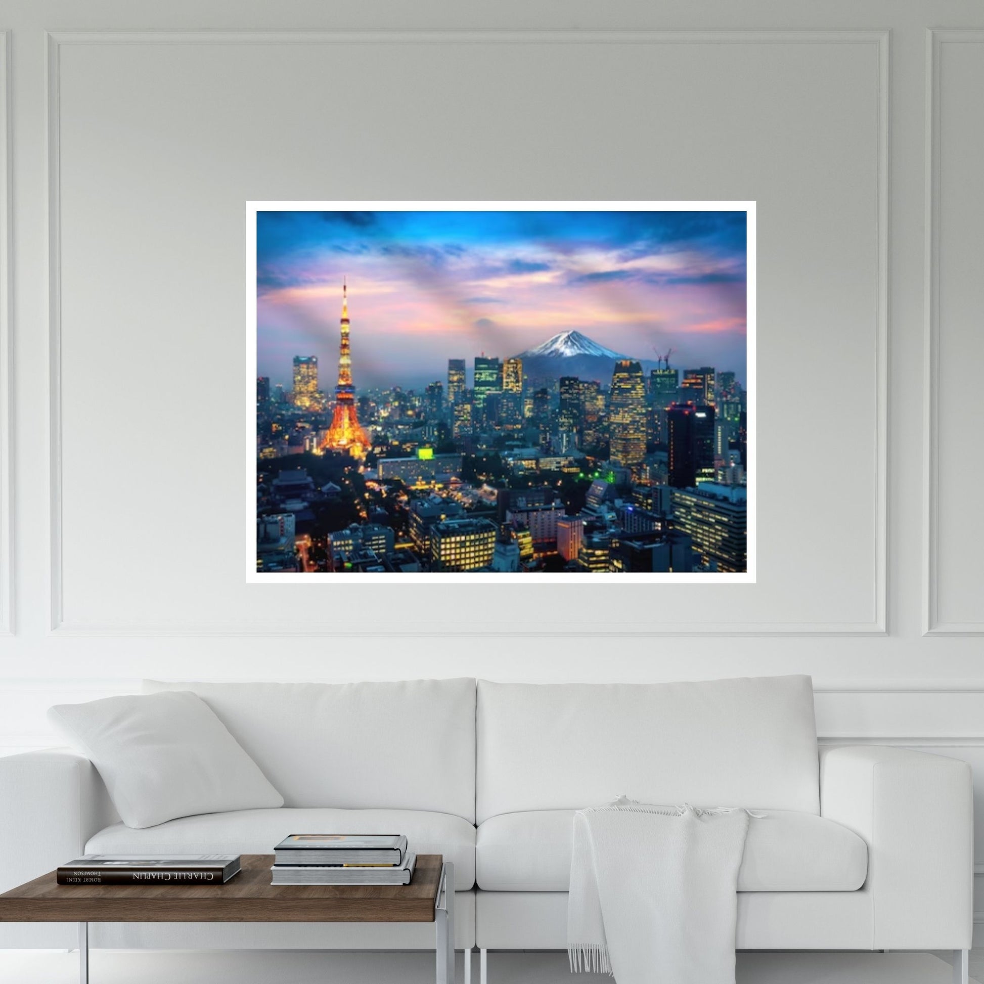 Night Tokyo Canvas Wall Art, Tokyo Poster, Tokyo Photo Japan Cityscape, Tokyo Skyline Canvas Art - Y Canvas