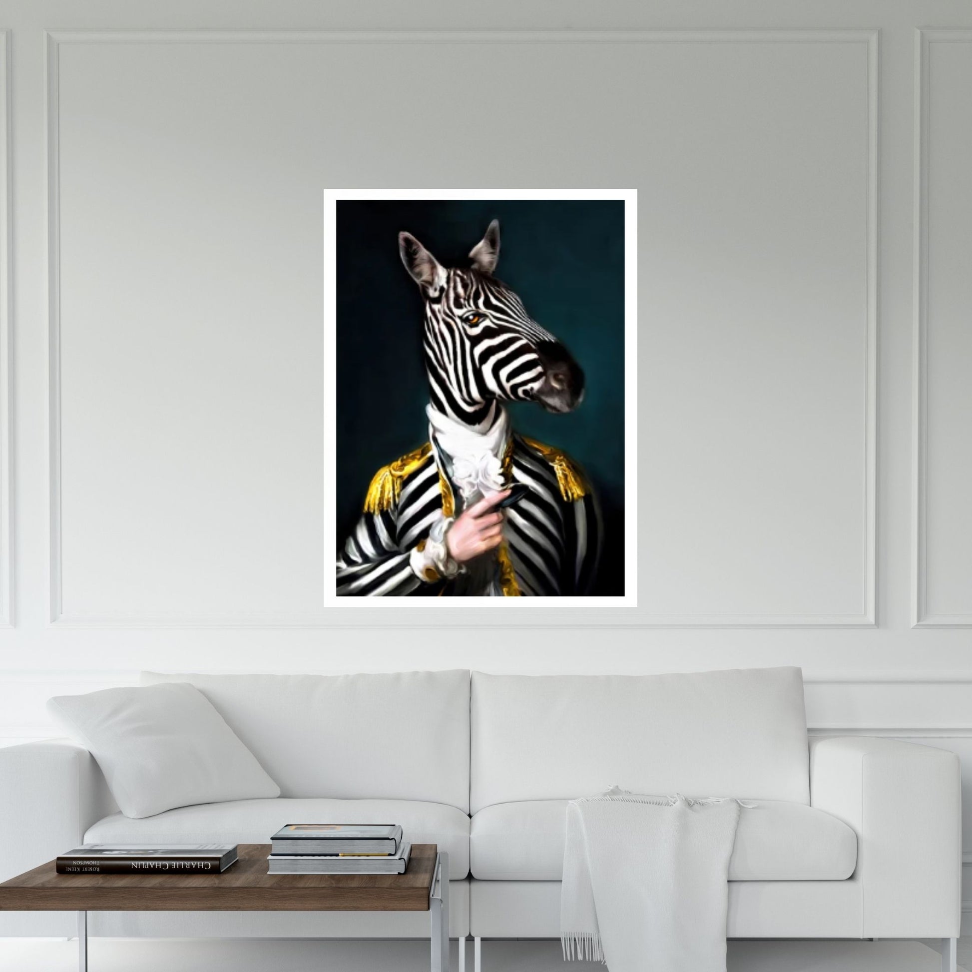 Abstract Animal Original Elephant Lion Zebra Poster, Creative Animal Modeling Wall Art - Y Canvas