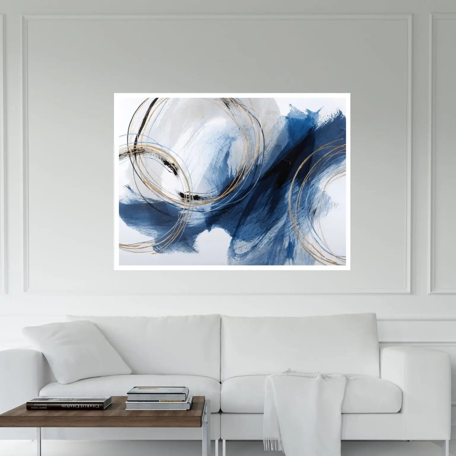 Modern Lines Abstract Canvas Wall Art - Y Canvas