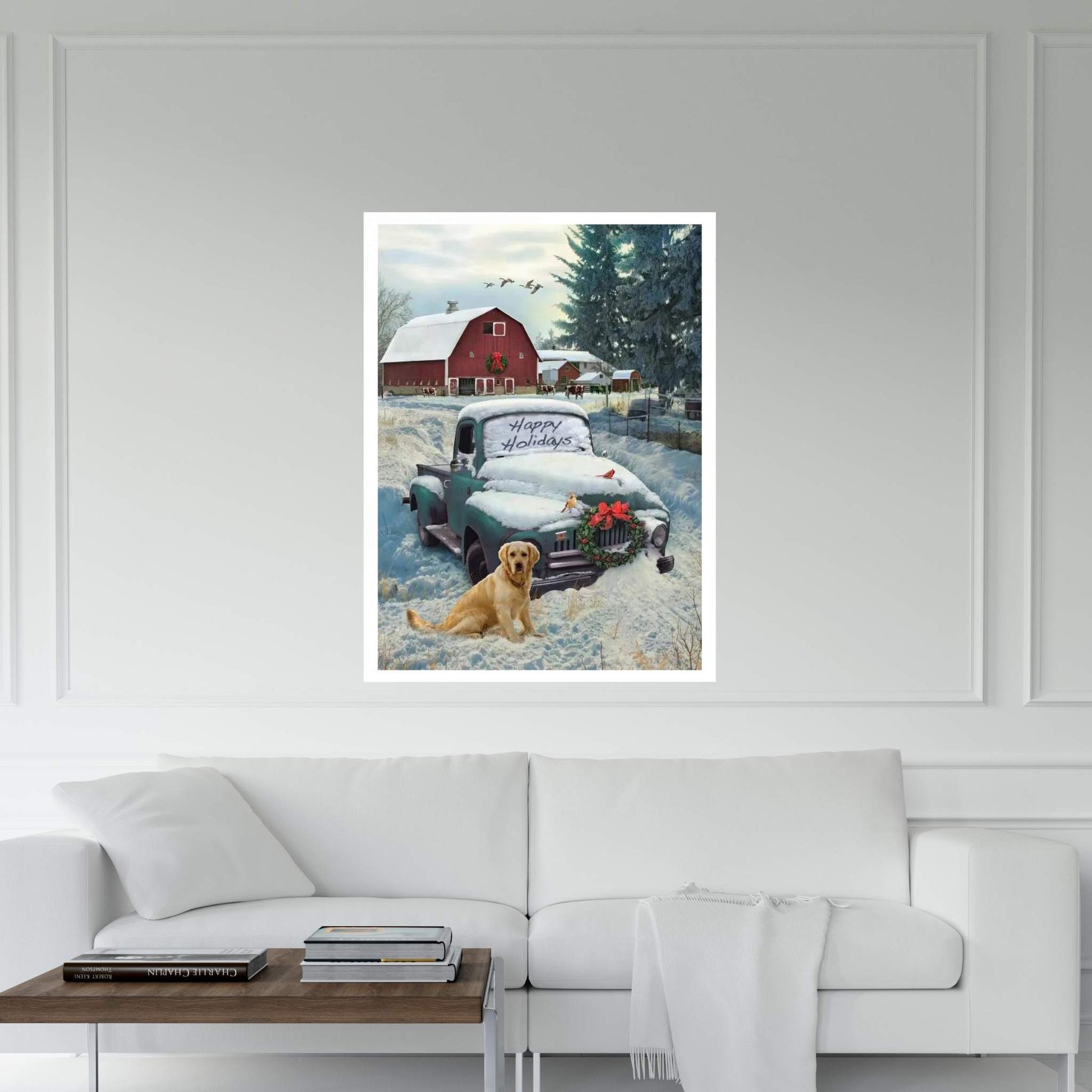 Holiday Truck Canvas Wall Art - Y Canvas