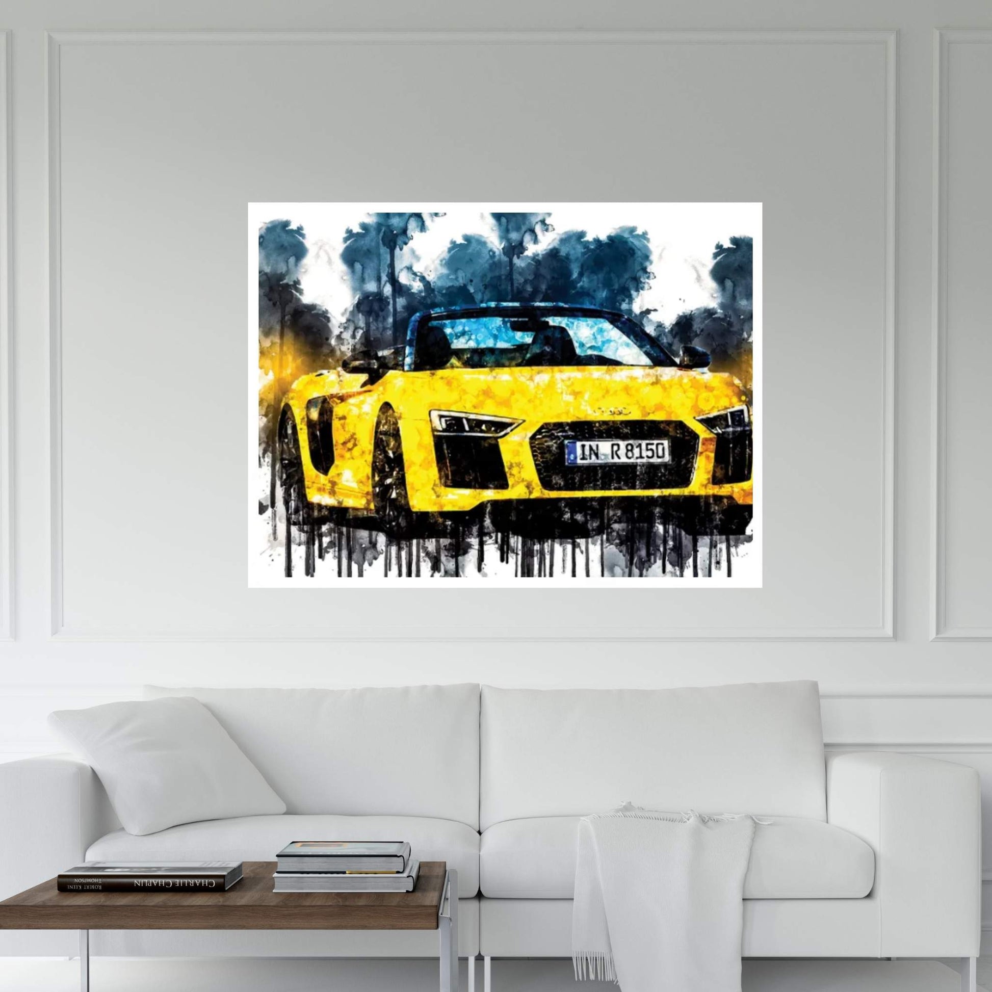 Car 2017 Audi R8 Spyder V10 Canvas Wall Art - Y Canvas