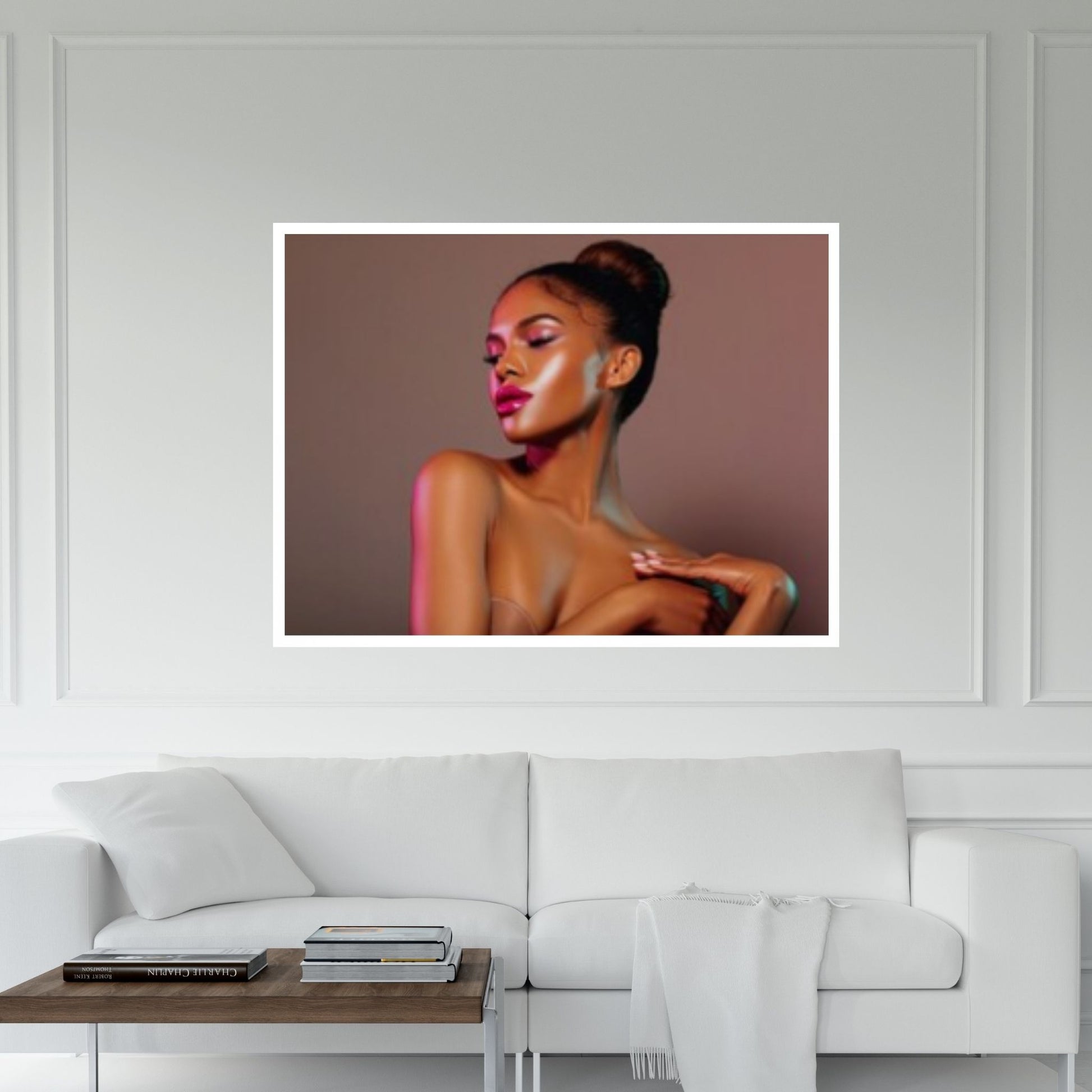 African Art Wall Decor, African Woman Makeup Wall Art, Abstract Canvas Art, Modern Wall Art - Y Canvas