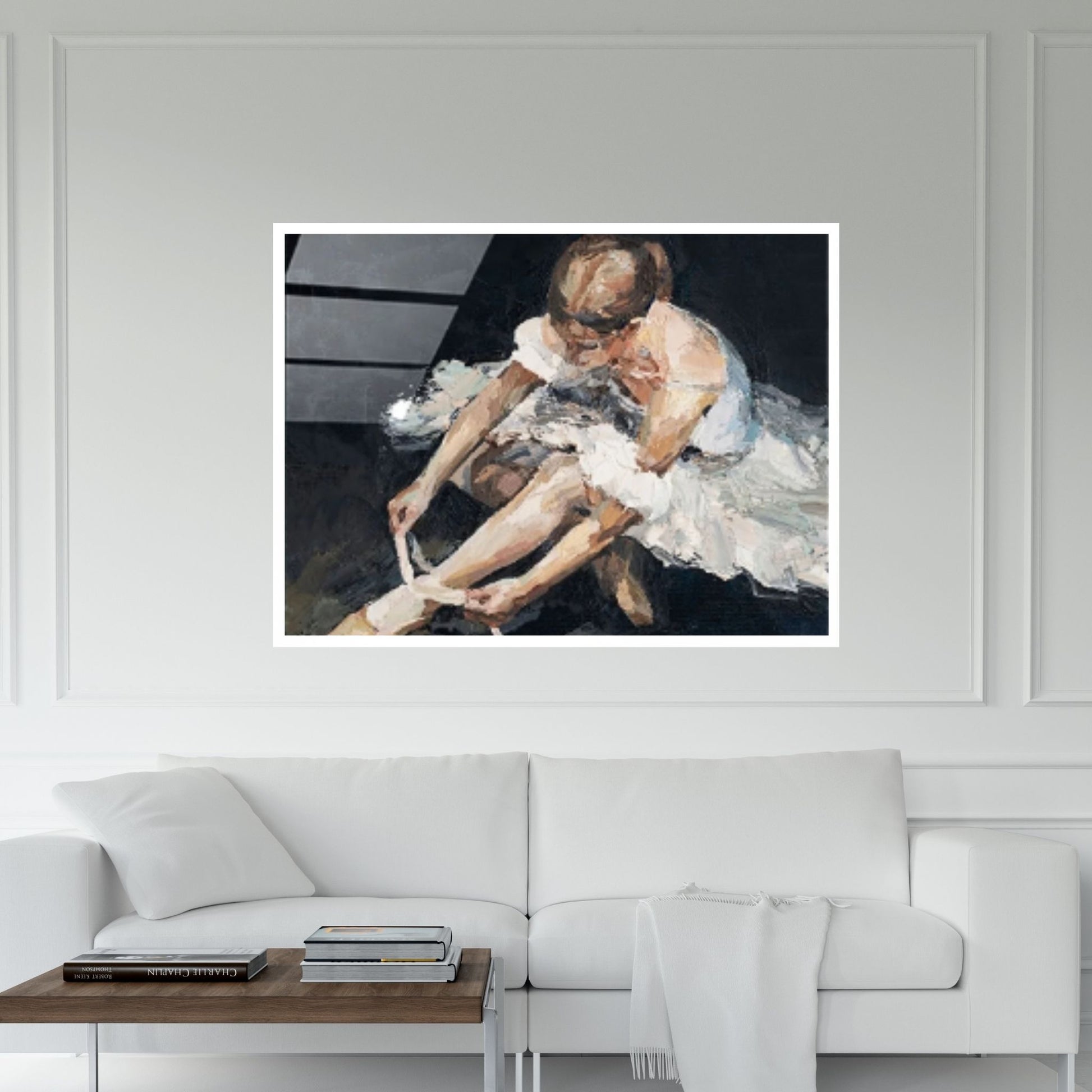 Large Ballerina Canvas Painting, Dancing Girl Oil Painting, Abstract Modern Art Ballerina - Y Canvas