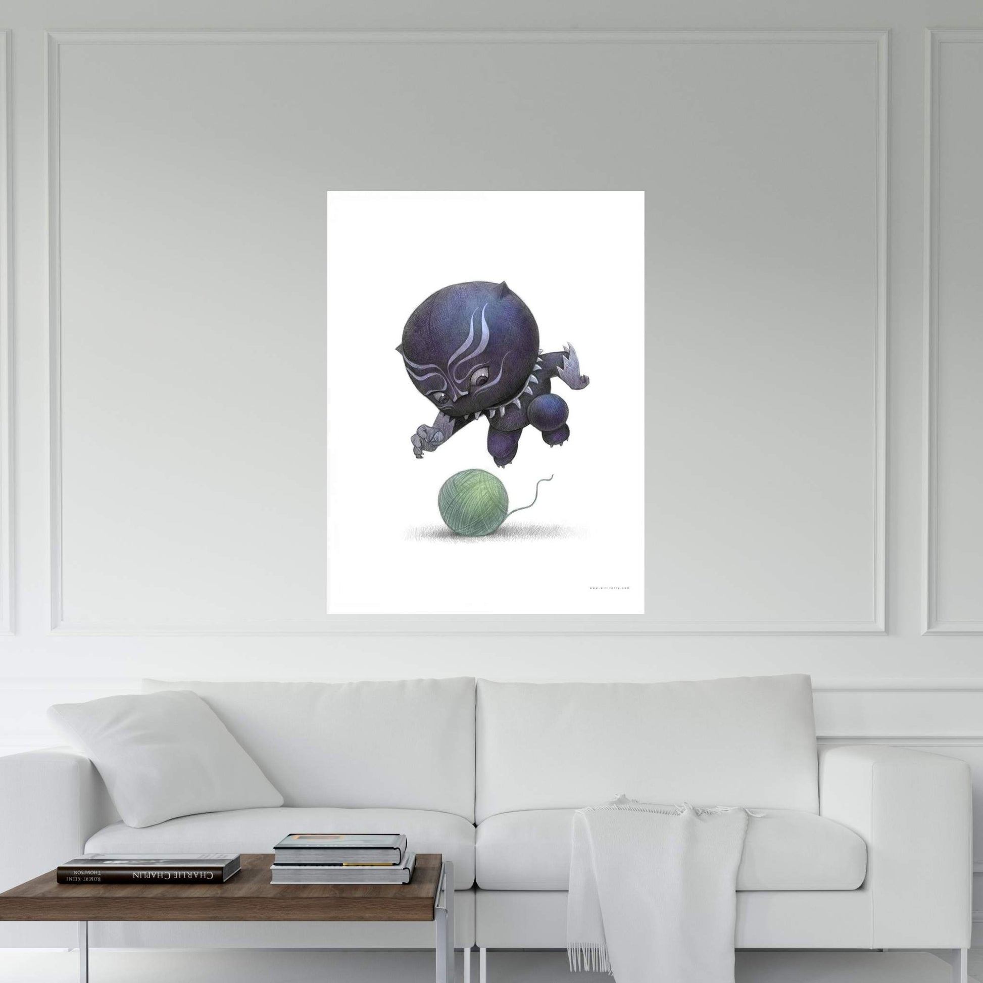 Baby Black Panther Canvas Wall Art - Y Canvas