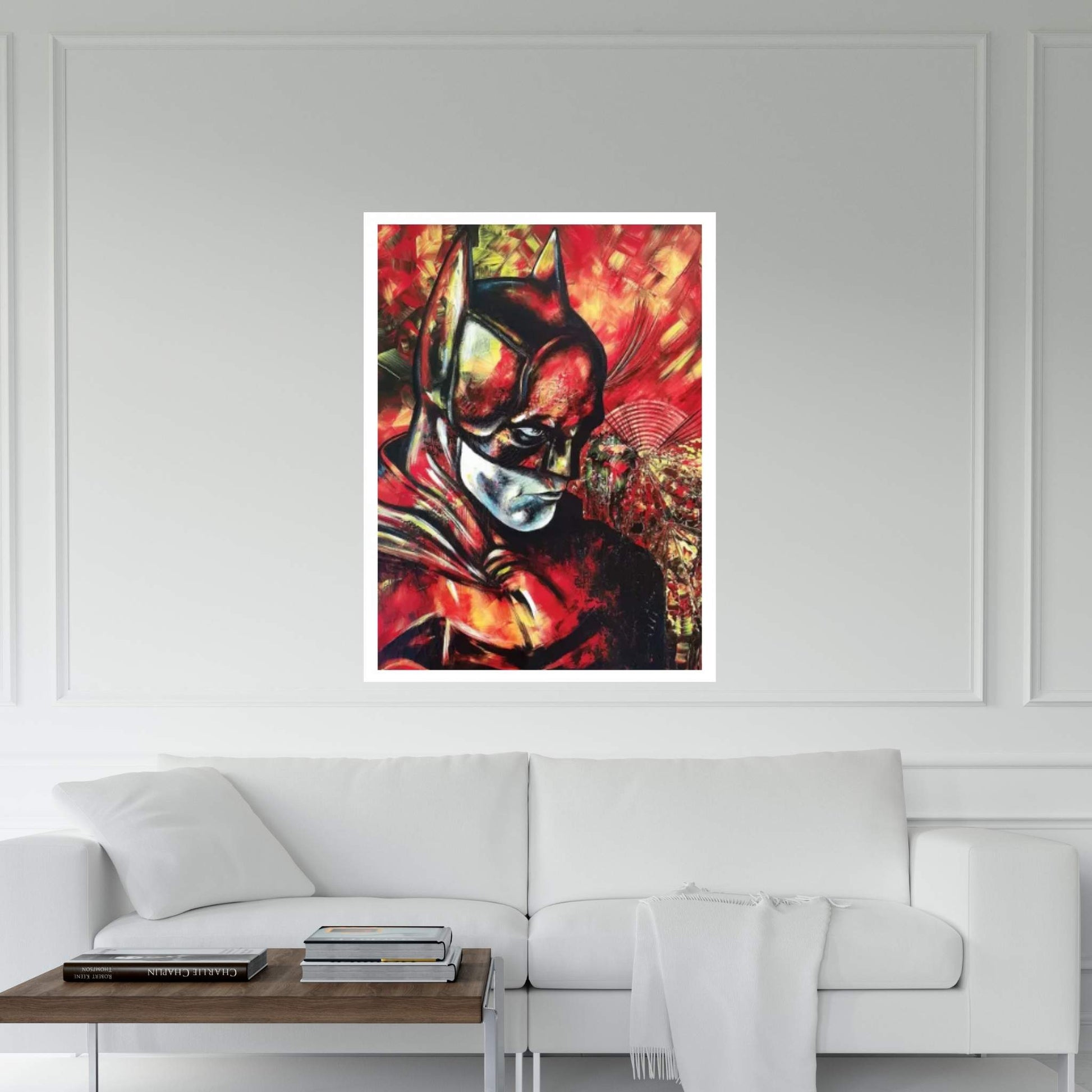 Batman On Fire Canvas Wall Art - Y Canvas