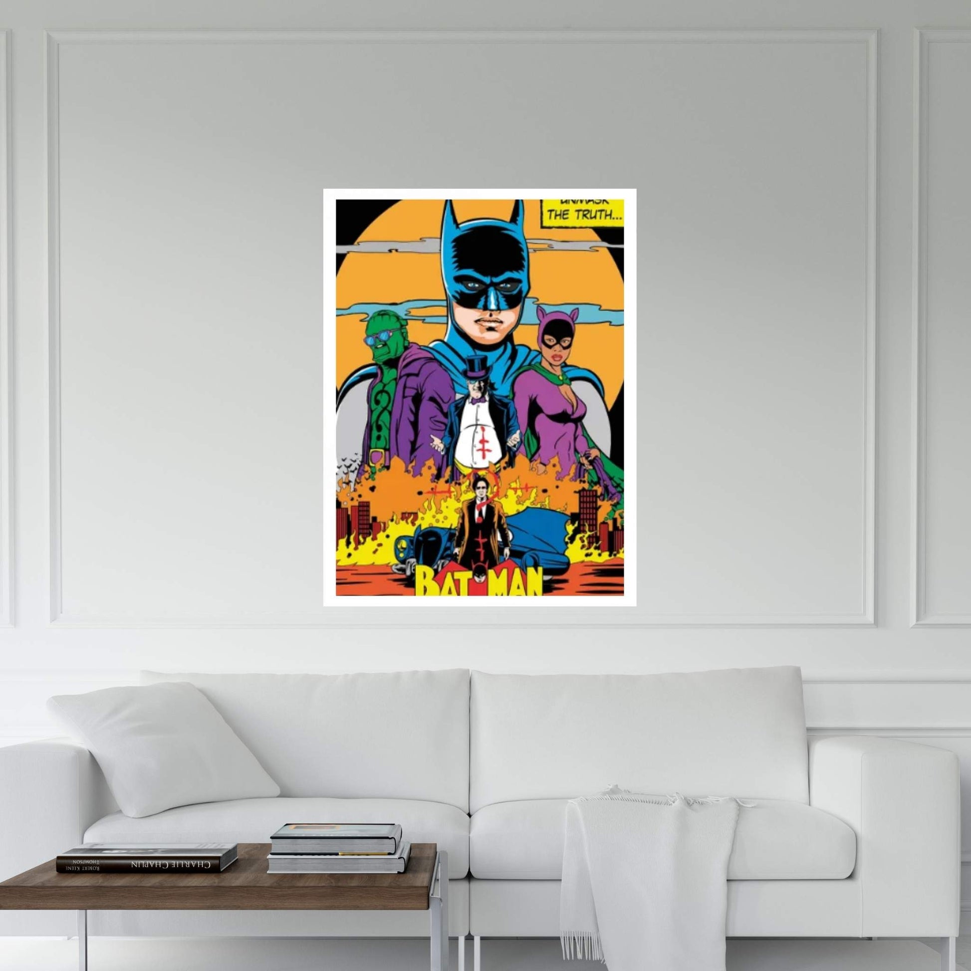 The Batman Classic Comics Poster Canvas Wall Art - Y Canvas