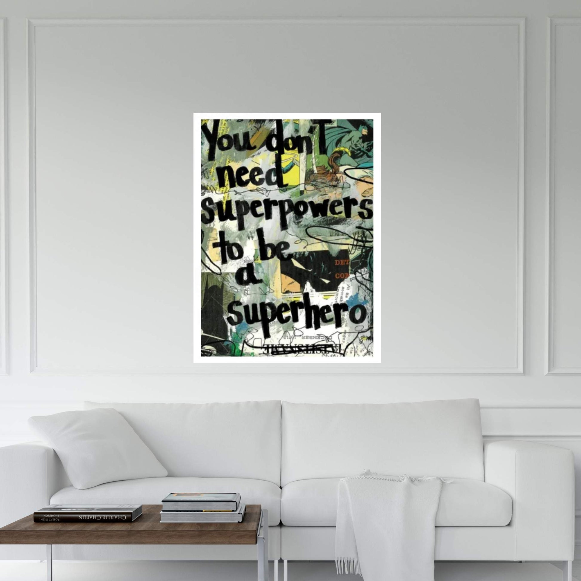 Don't Need Superpowers Batman Canvas Wall Art - Y Canvas