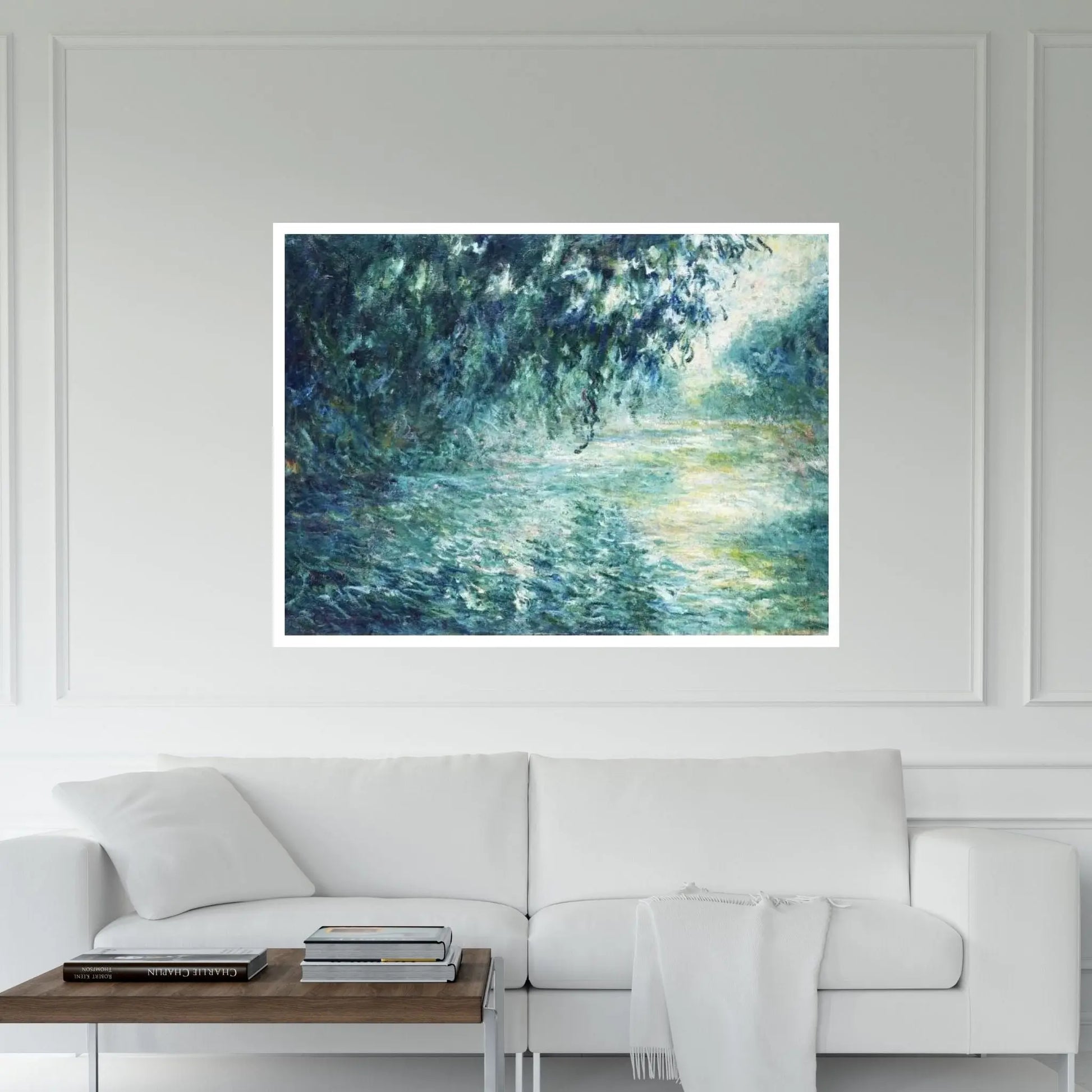 Morning on the Seine, near Giverny Canvas Wall Art - Y Canvas