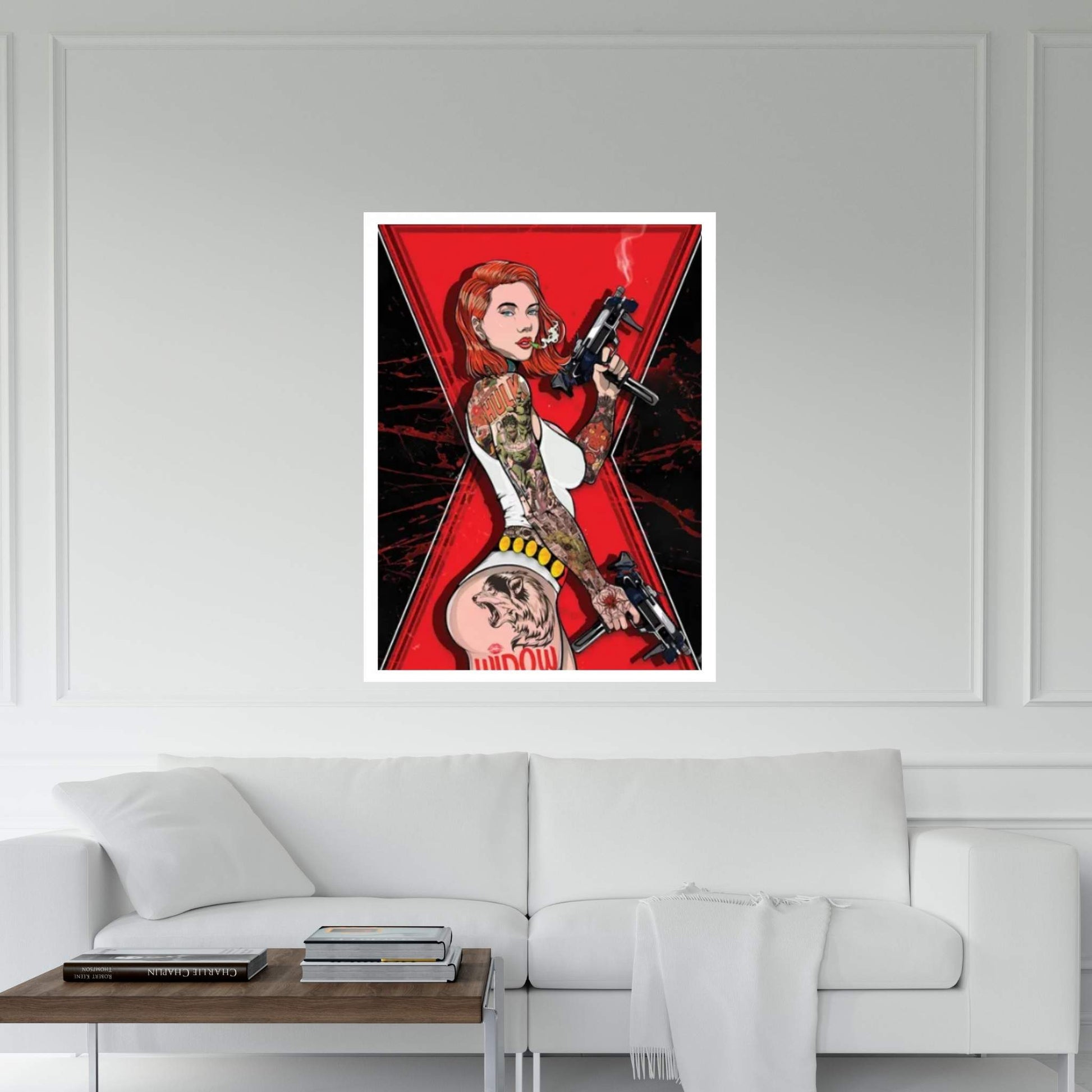 Black Widow Canvas Wall Art - Y Canvas