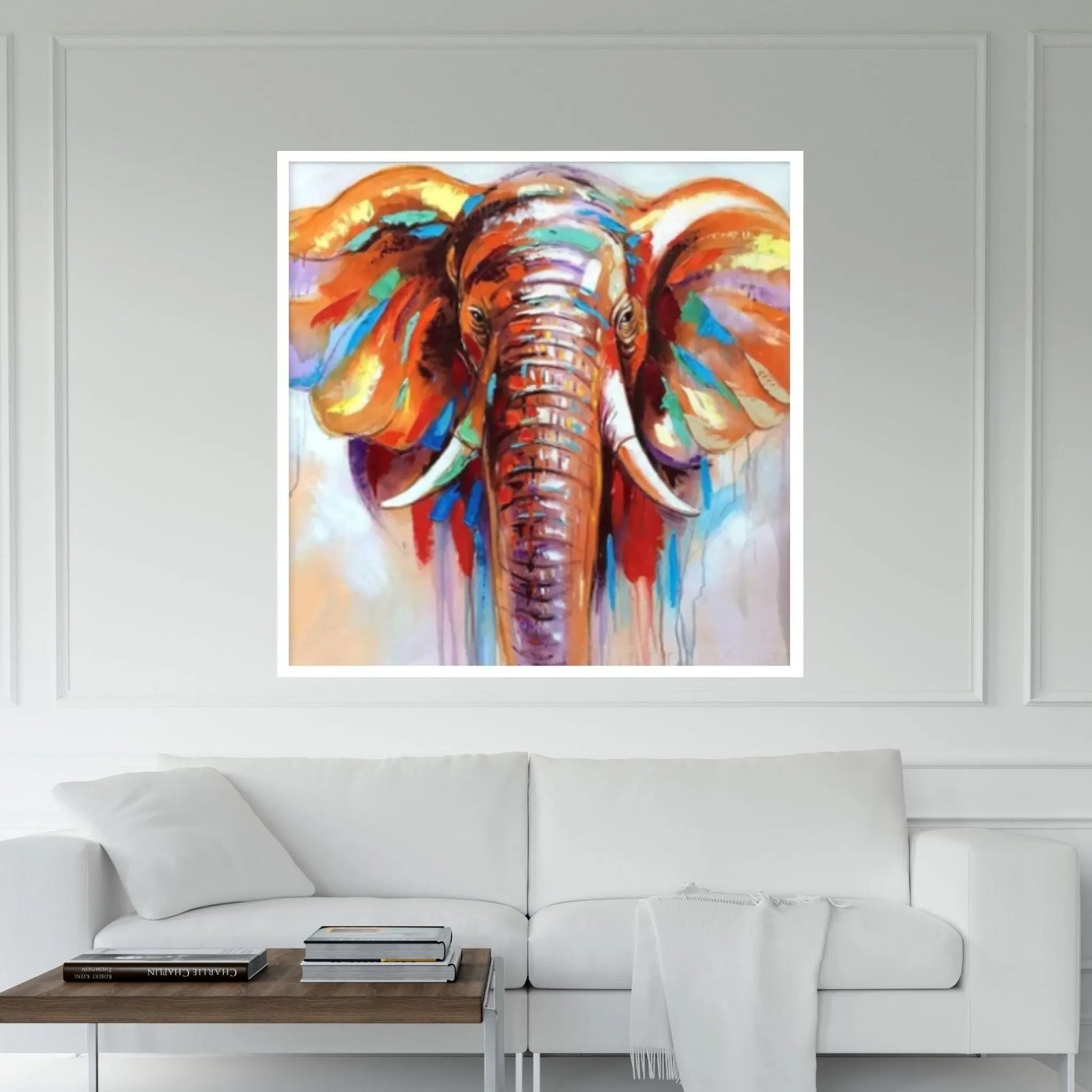 Banksy Canvas Wall Art,Banksy Street Art, Banksy Graffiti Poster, Banksy Elephant Canvas Art - Y Canvas