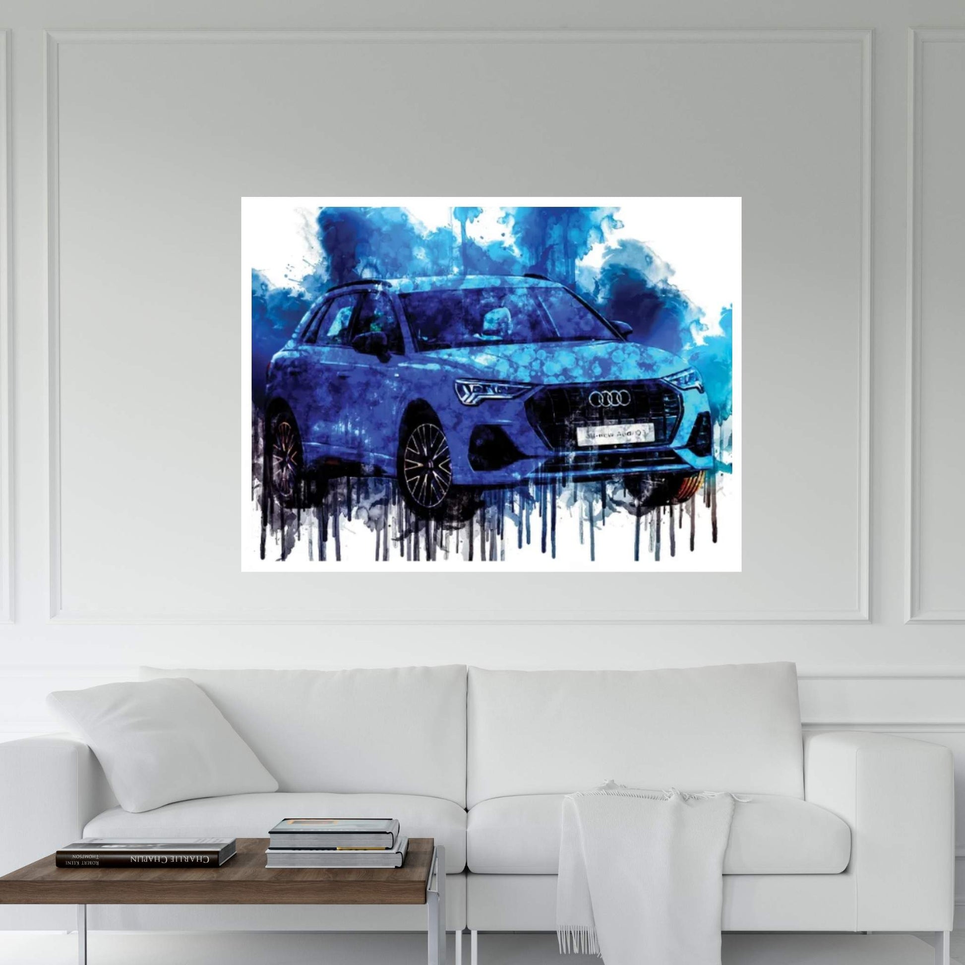 Car Audi Q3 35 TFSI S Line 2019 Canvas Wall Art - Y Canvas