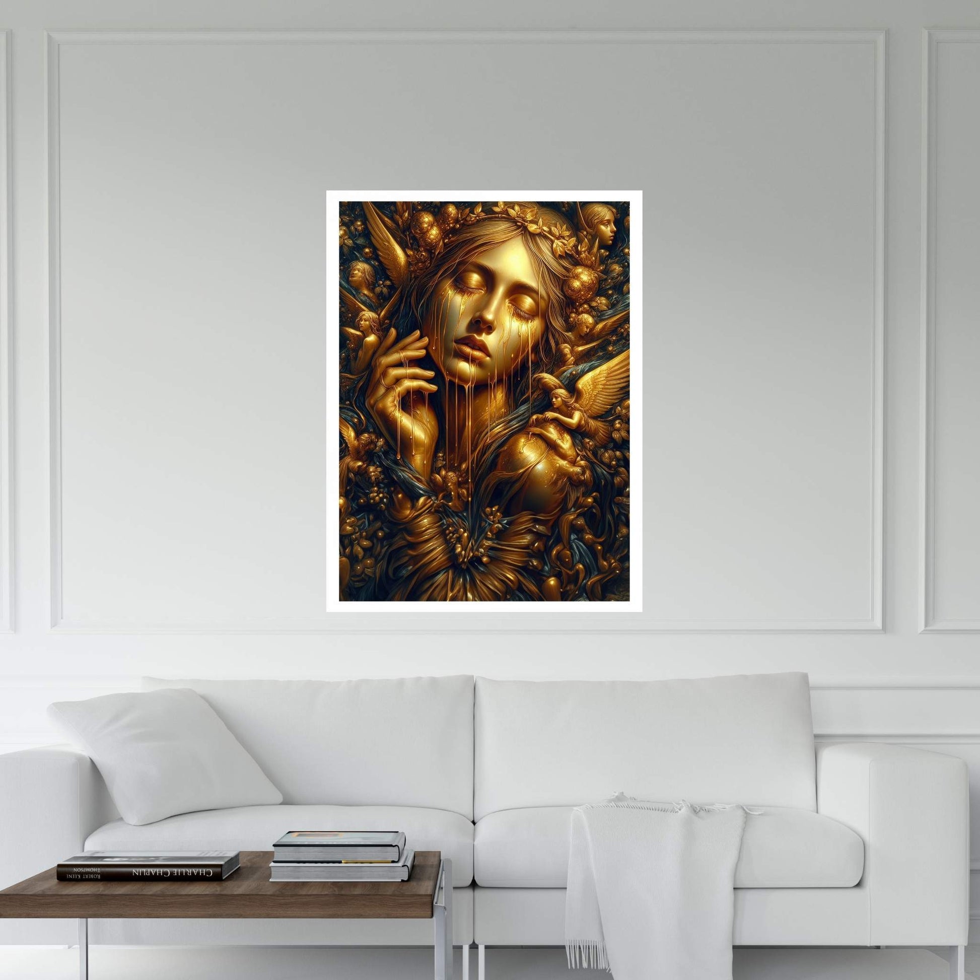 The Golden Tears Gustav Klimt Modern Abstract Reproduction Canvas Wall Art - Y Canvas