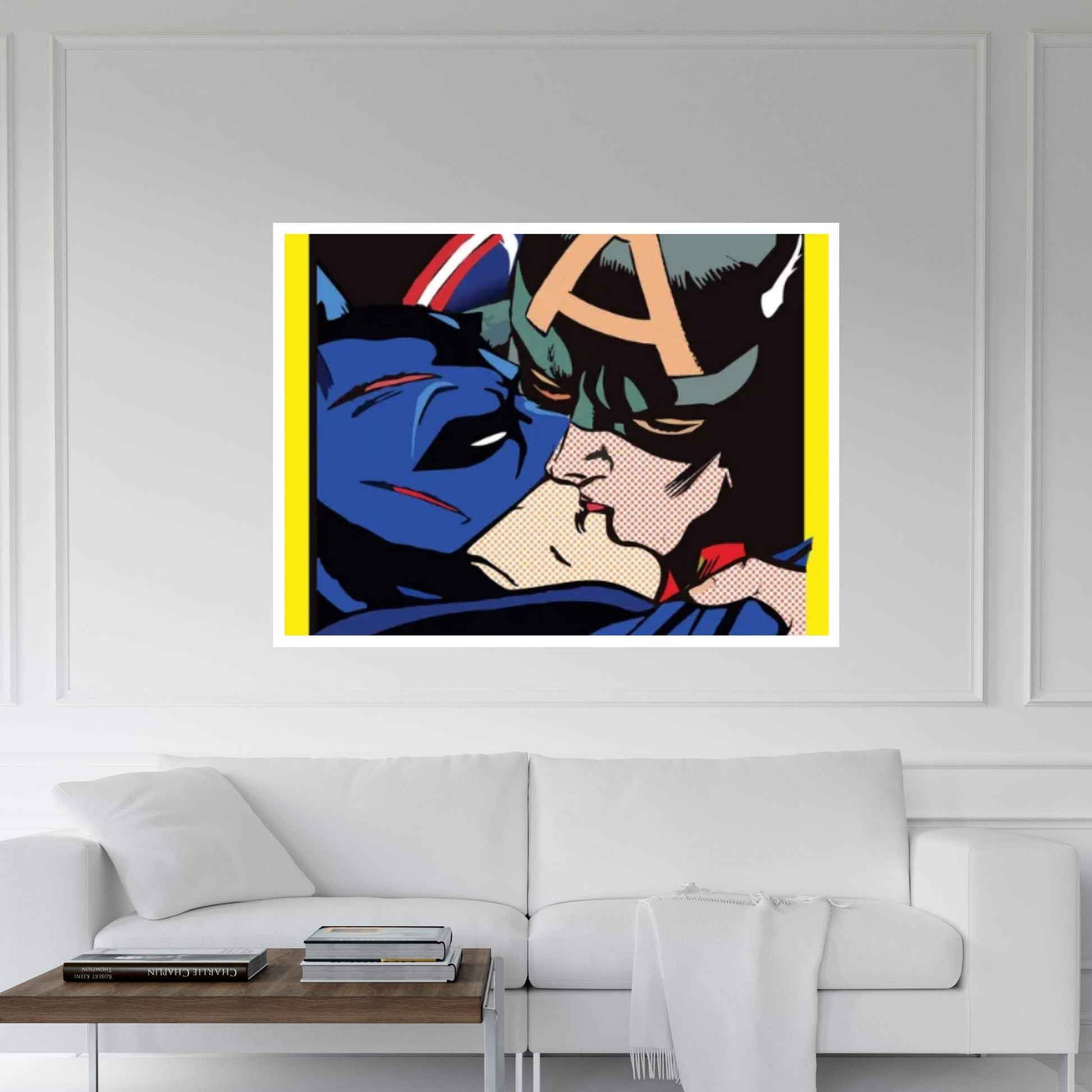 Cap Kissing Bruce Canvas Wall Art - Y Canvas