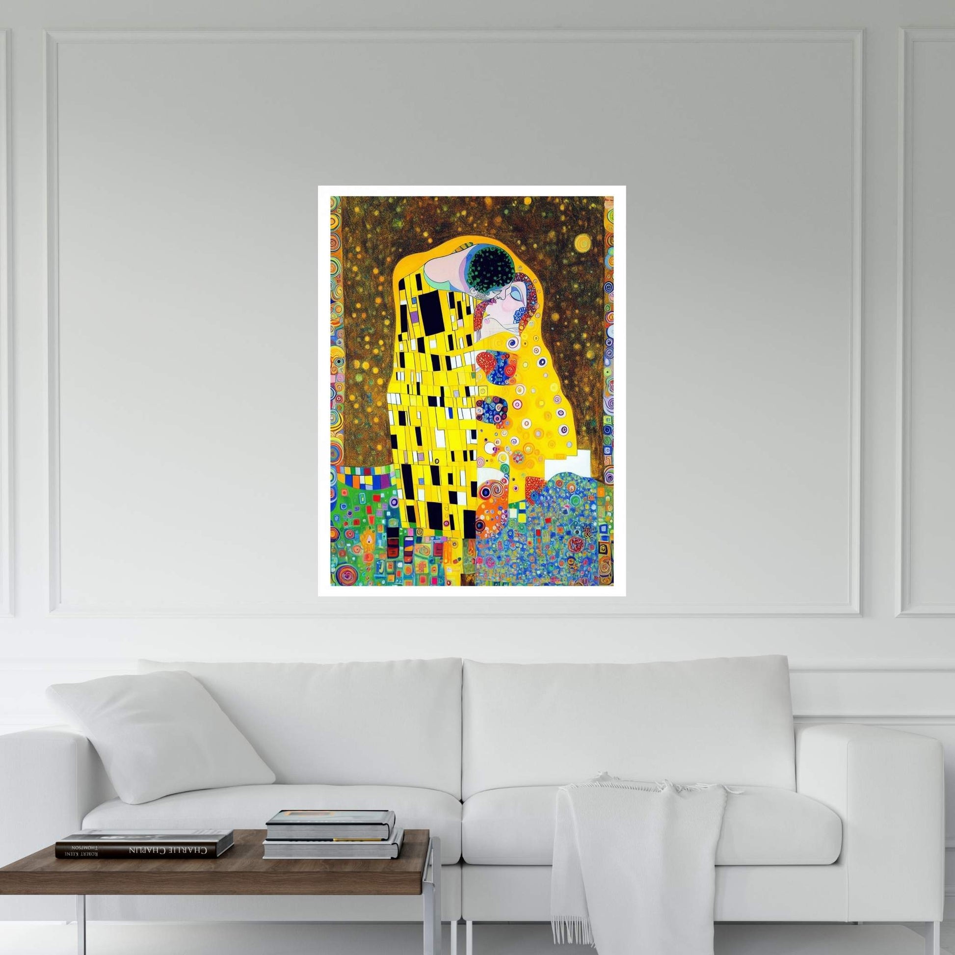 Gustav Klimt's The Kiss: Canvas Wall Art Reproduction Home Decor - Y Canvas