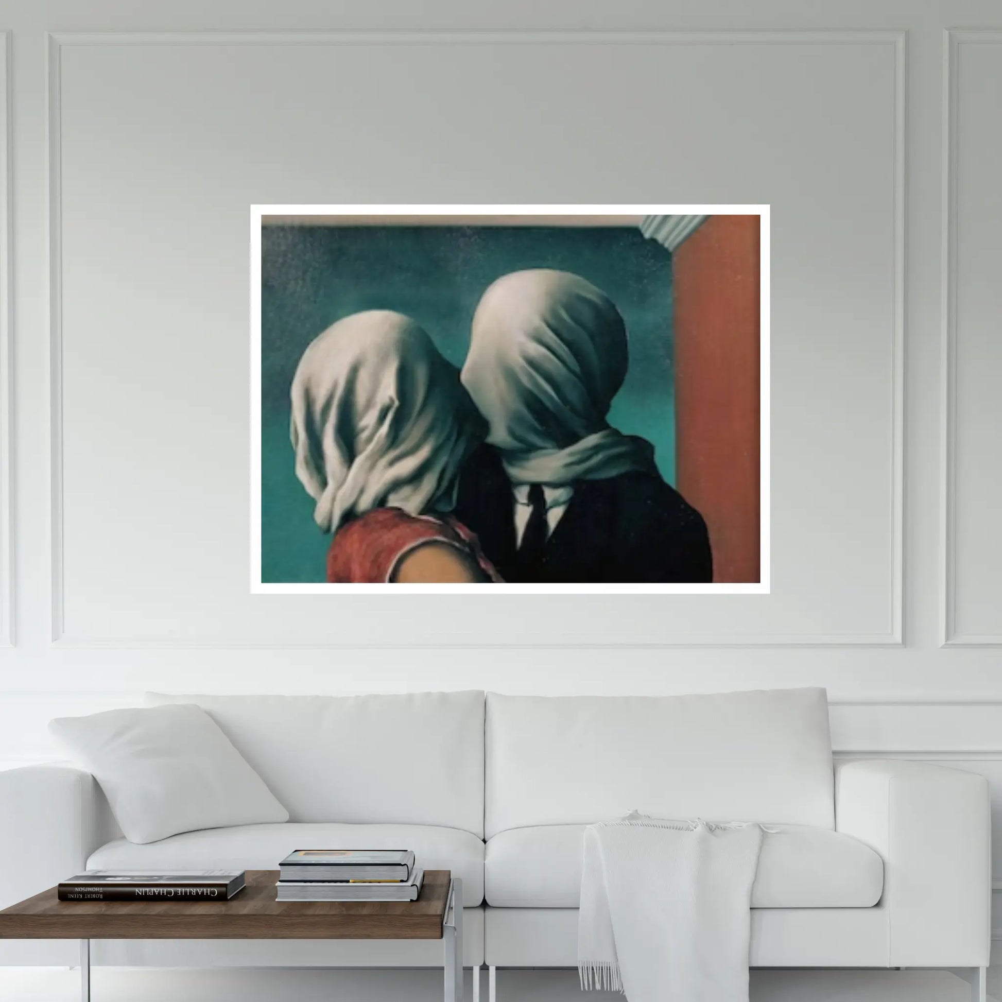 Rene Magritte Canvas Wall Art Poster, The Lovers Canvas, Rene Magritte the lovers Canvas, Rene Magritte Wall Art - Y Canvas