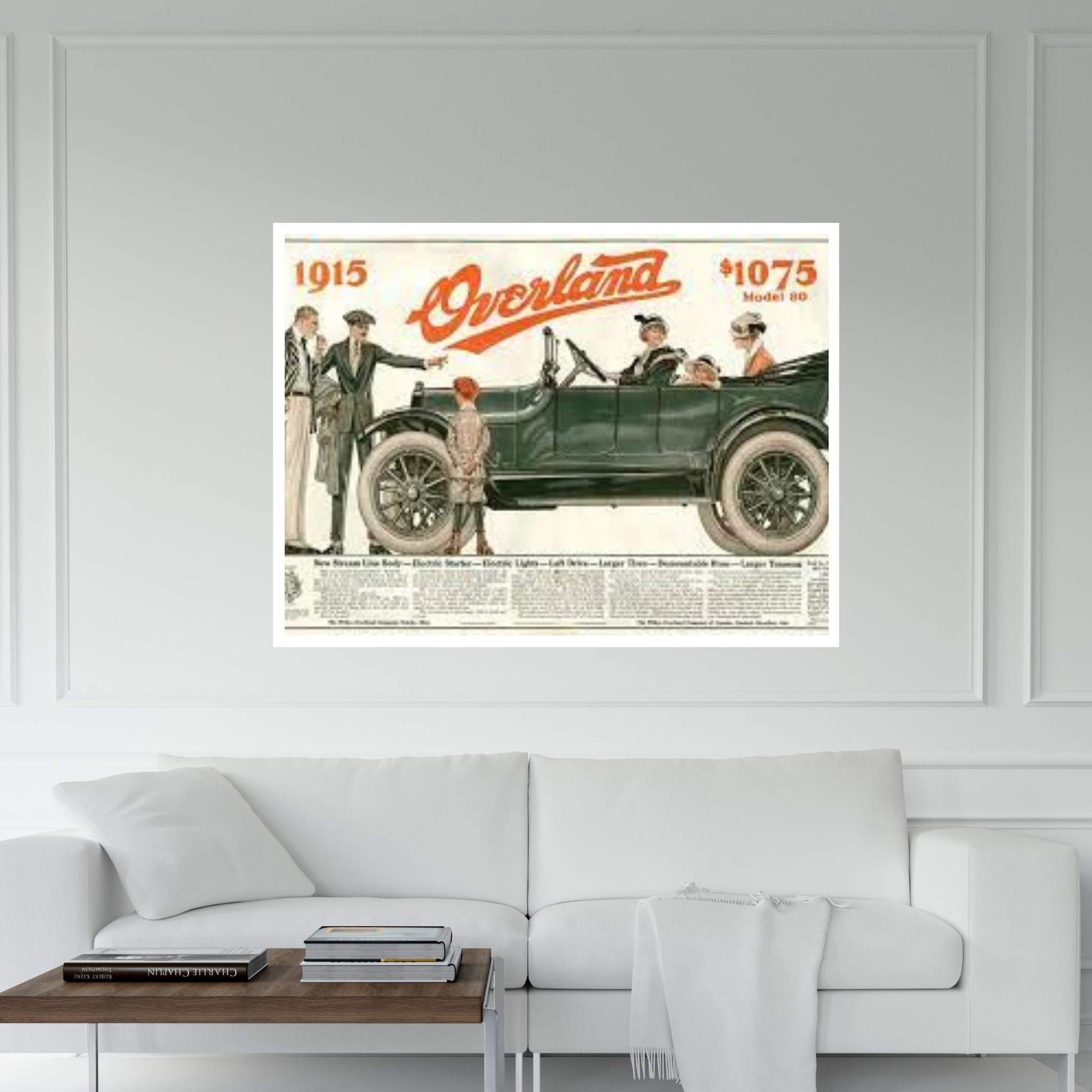 1910s Willys-Overland Magazine Advert Canvas Wall Art - Y Canvas