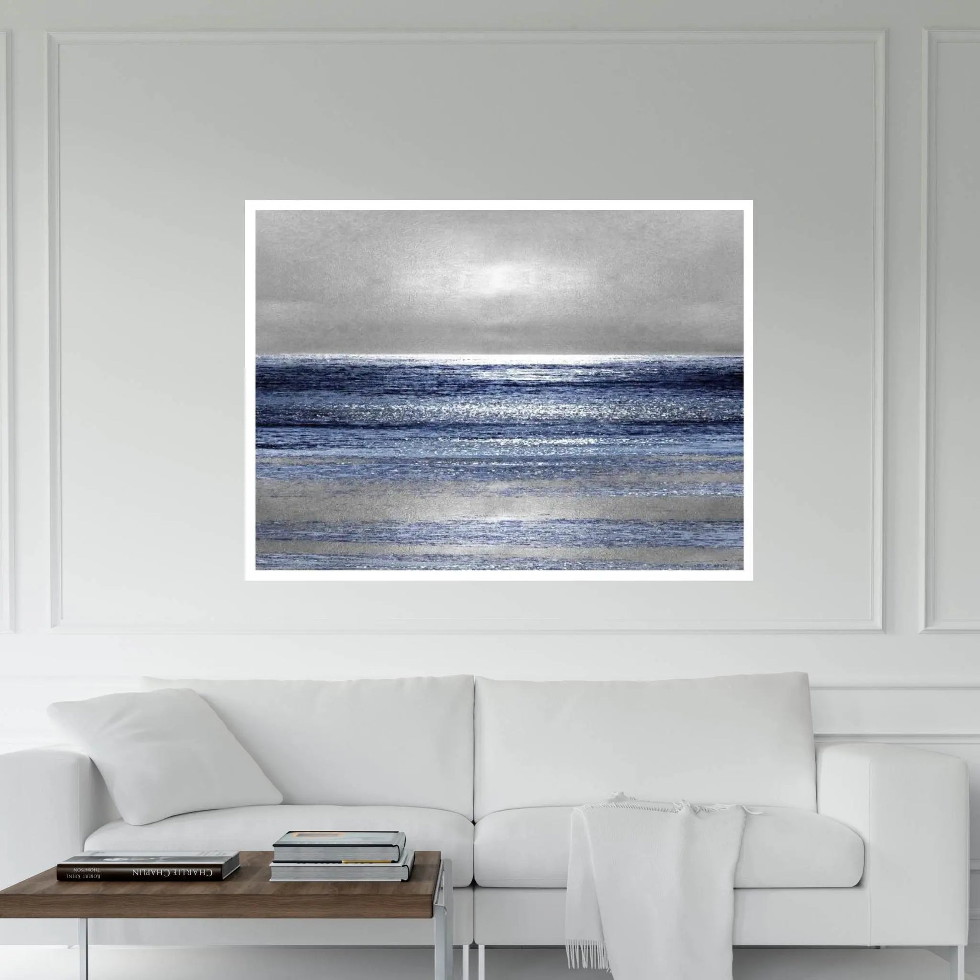 Silver Seascape II Canvas Wall Art - Y Canvas