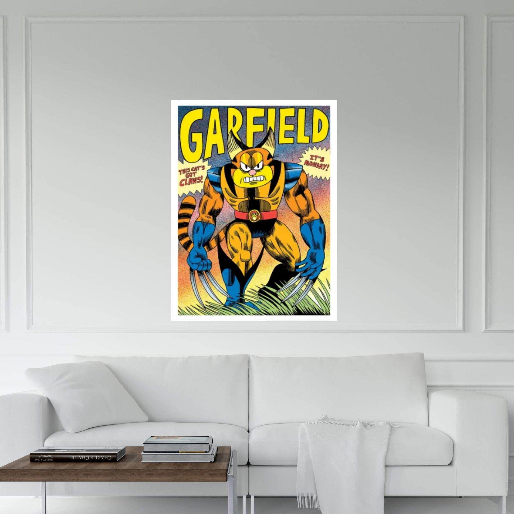 Wolverine Garfield Canvas Wall Art - Y Canvas