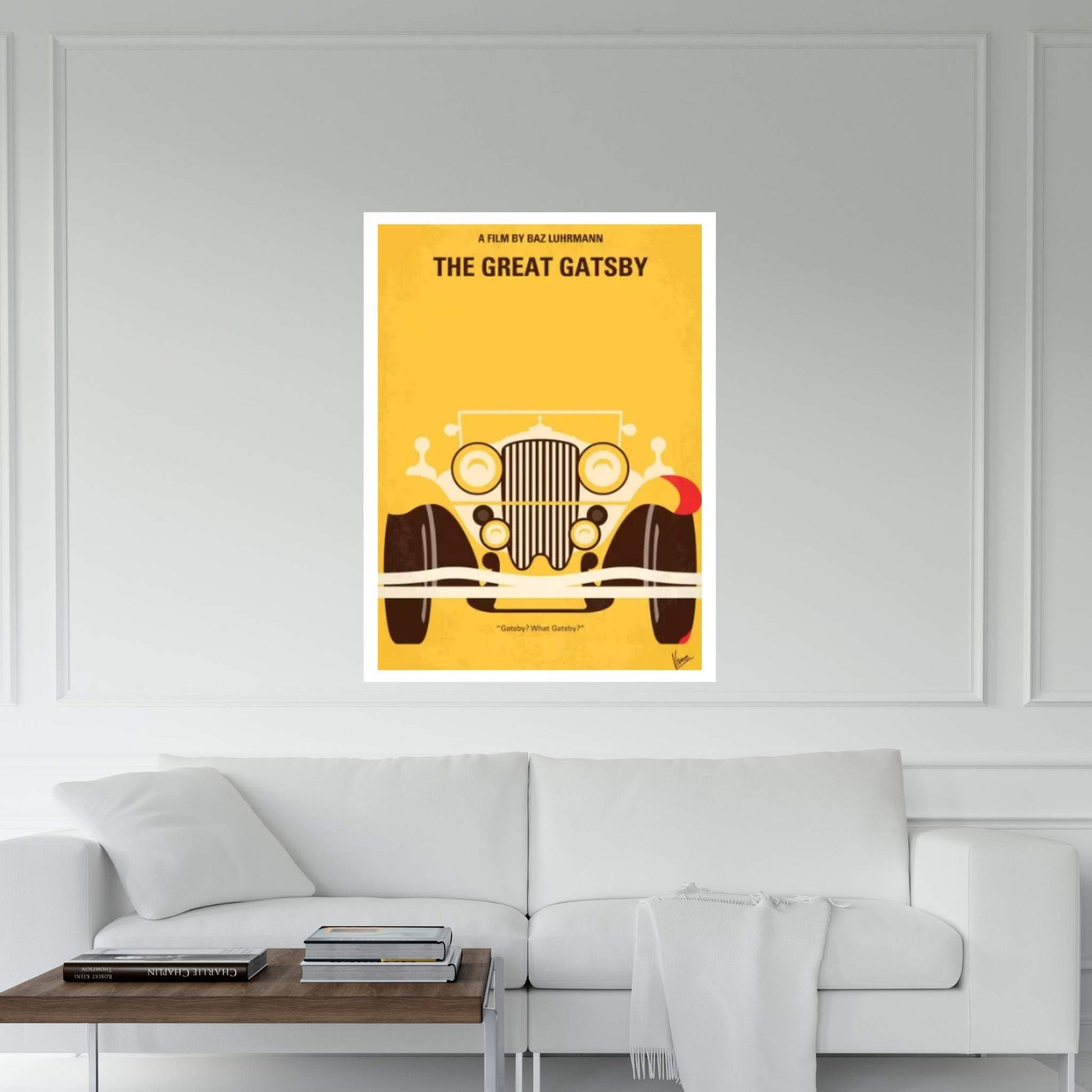 The Great Gatsby Minimal Movie Poster Canvas Wall Art - Y Canvas