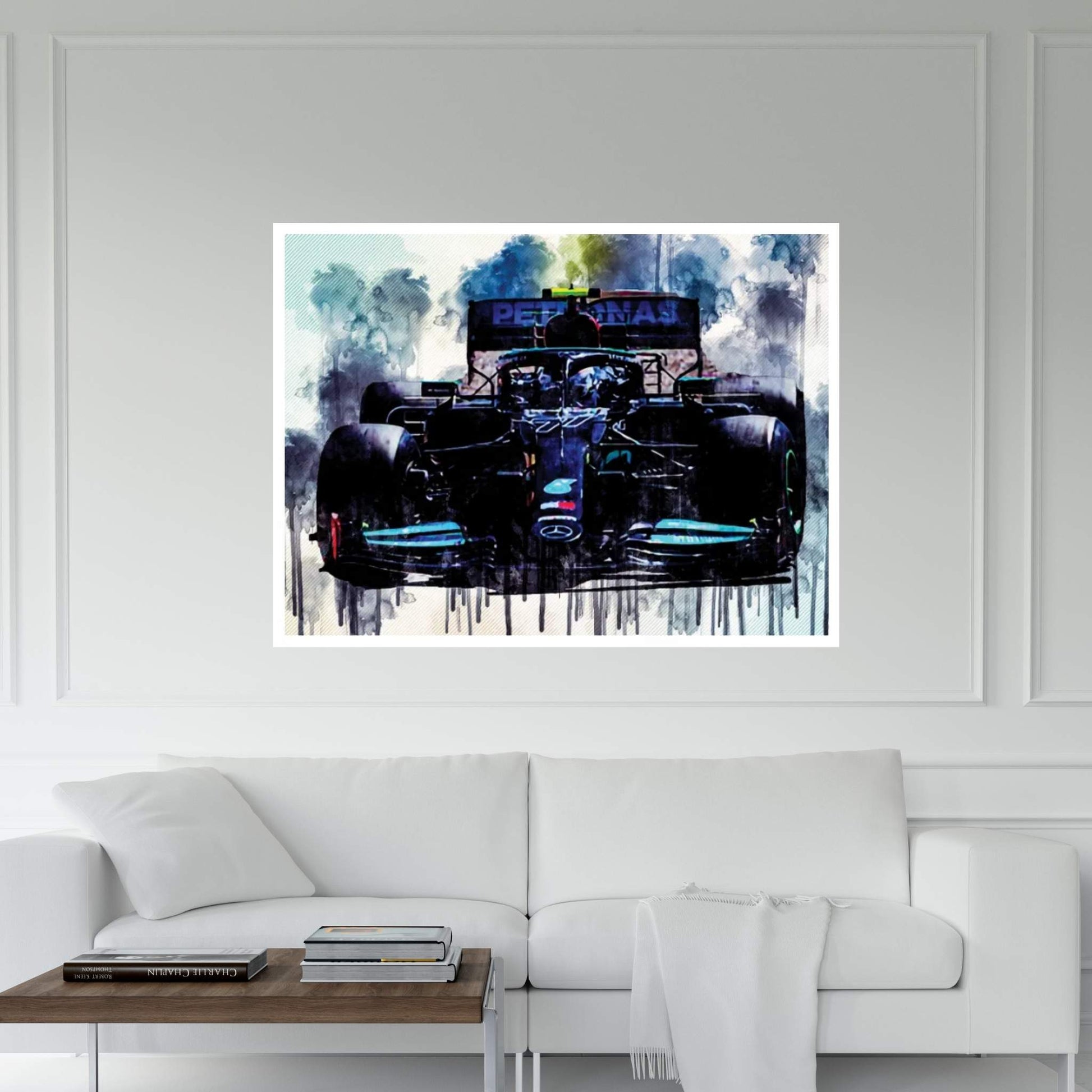 Valtteri Bottas Raceway 2021 Mercedes-Amg F1 W12 Mercedes-Amg Petronas Formula One Team British Racing Drivers Formula 1 F1 Canvas Wall Art - Y Canvas