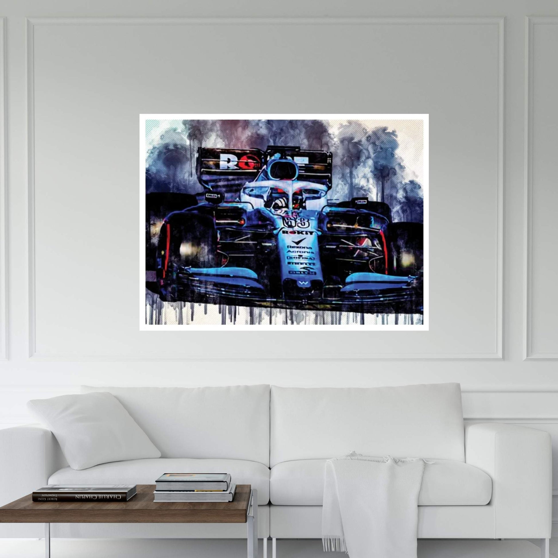 George Russell Close-Up Williams Fw42 Raceway 2019 F1 Cars Formula 1 Canvas Wall Art - Y Canvas