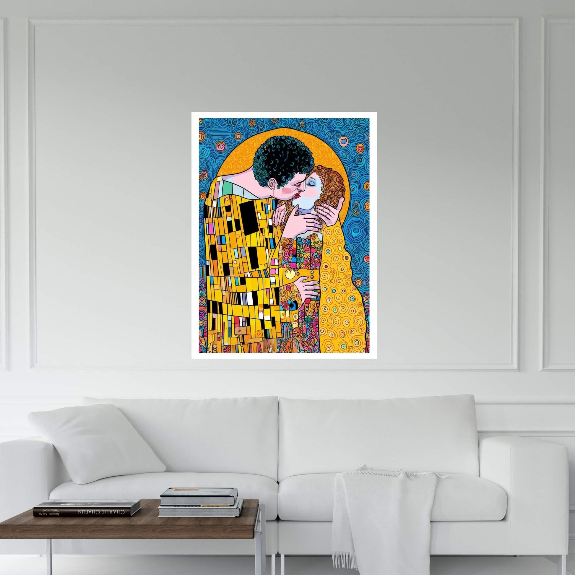 Gustav Klimt's The Kiss: Canvas Wall Art Reproduction Home Decor - Y Canvas