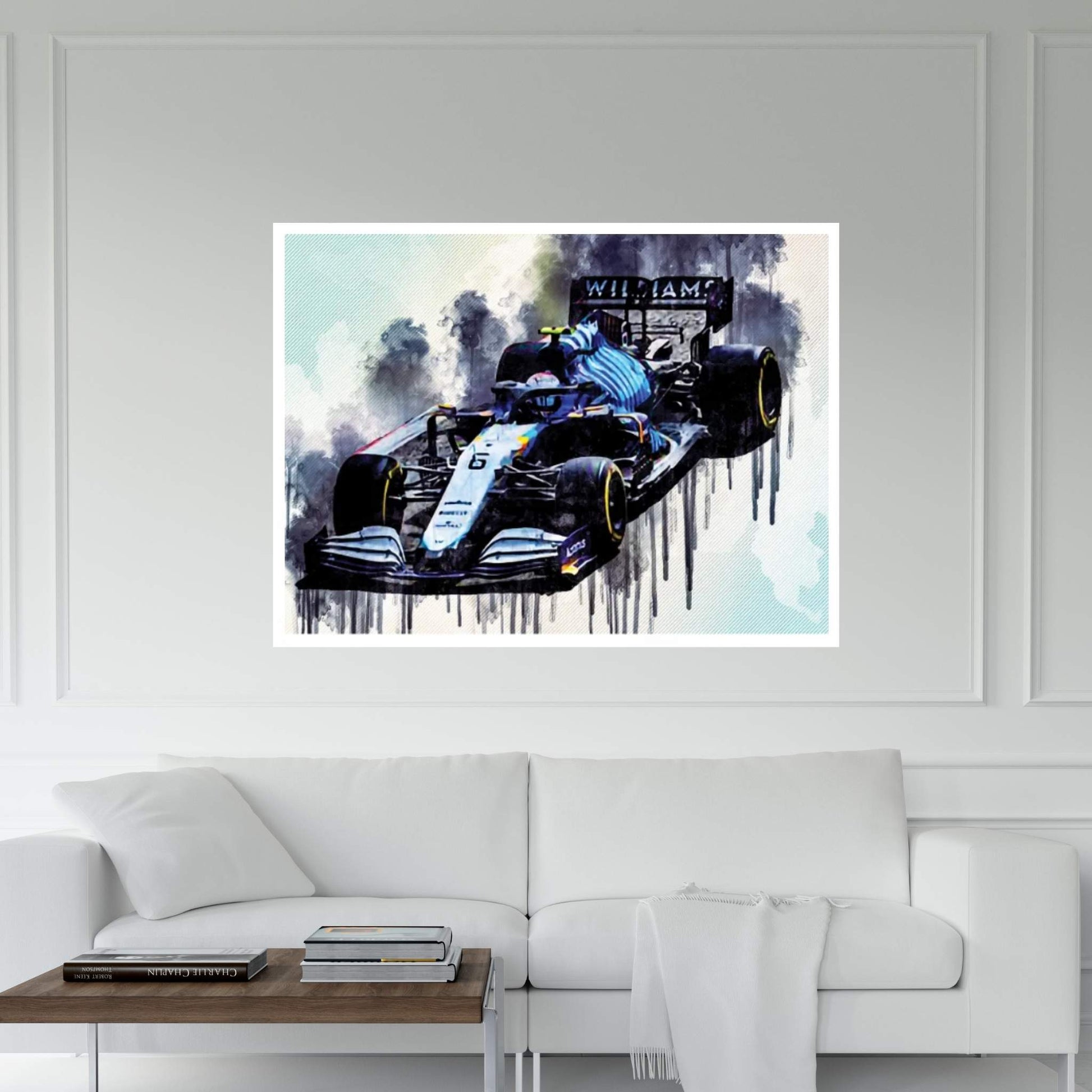 Nicholas Latifi Williams Fw43B On Track Raceway Formula 1 2021 F1 Cars Sportscars Canvas Wall Art - Y Canvas