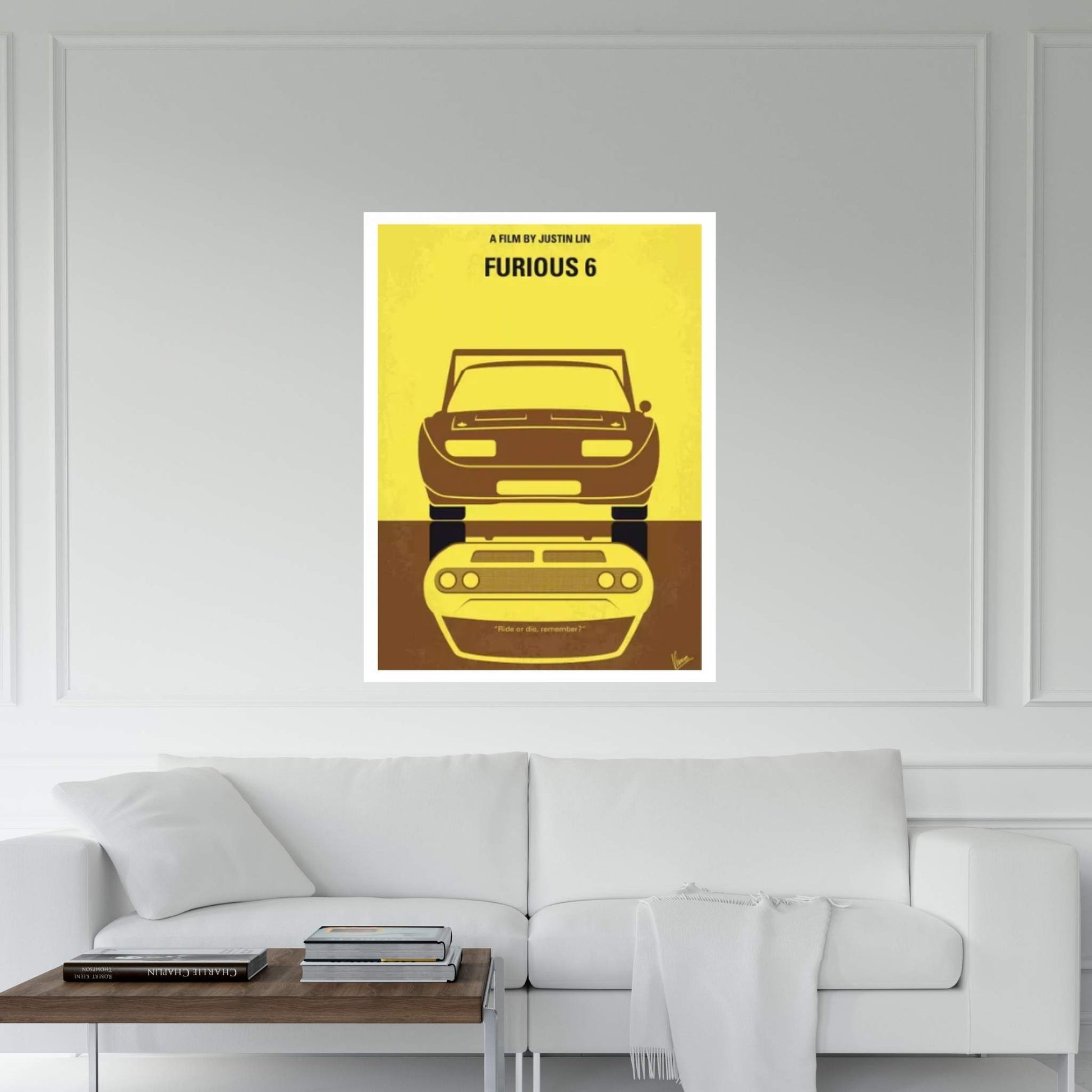 Furious 6 Minimal Movie Poster Canvas Wall Art - Y Canvas