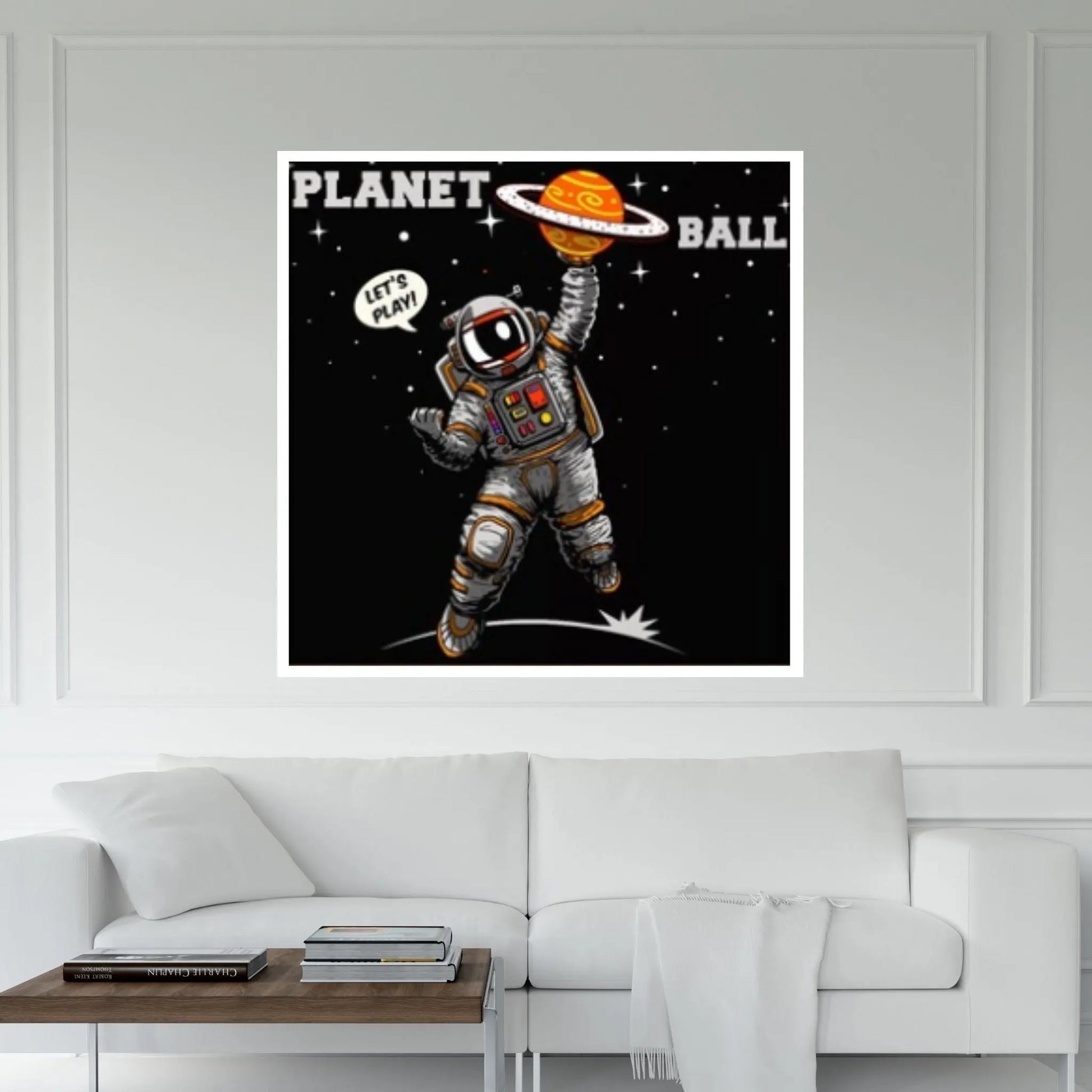 Basketball Astronaut Canvas Wall Art, Basketball Wall Art,Basketball Coach Gift, Sports Gift for Dad, Basketball Player Gift - Y Canvas