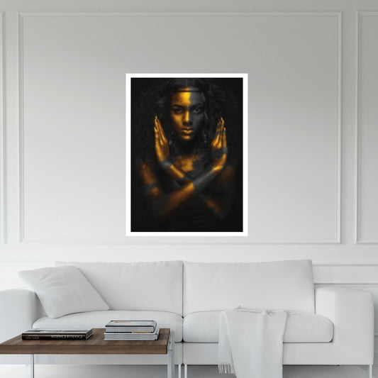 African Black Warrior Woman Portrait, Colorful Wall Art, African Woman Makeup Wall Art - Y Canvas