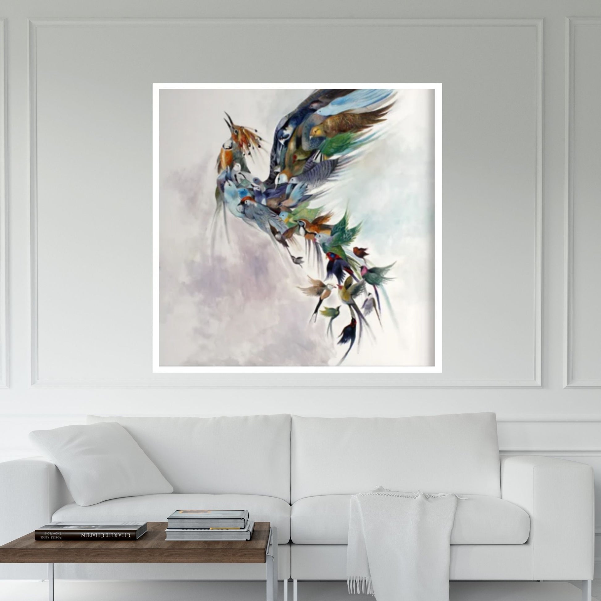 Phoenix Wall Art, Huge Canvas Wall Decor,Phoenix Rebirth Canvas - Y Canvas