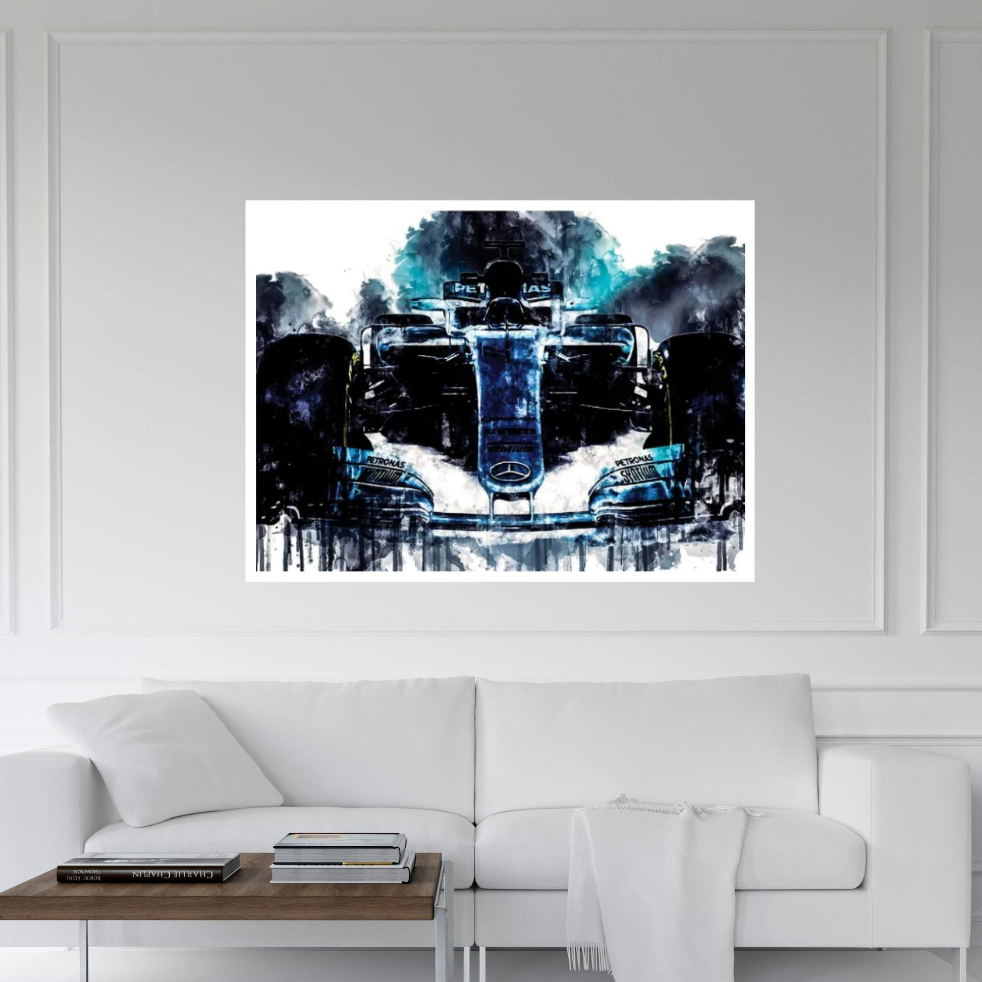 2017 Mercedes AMG F1 W08 EQ Power Formula I Canvas Wall Art - Y Canvas