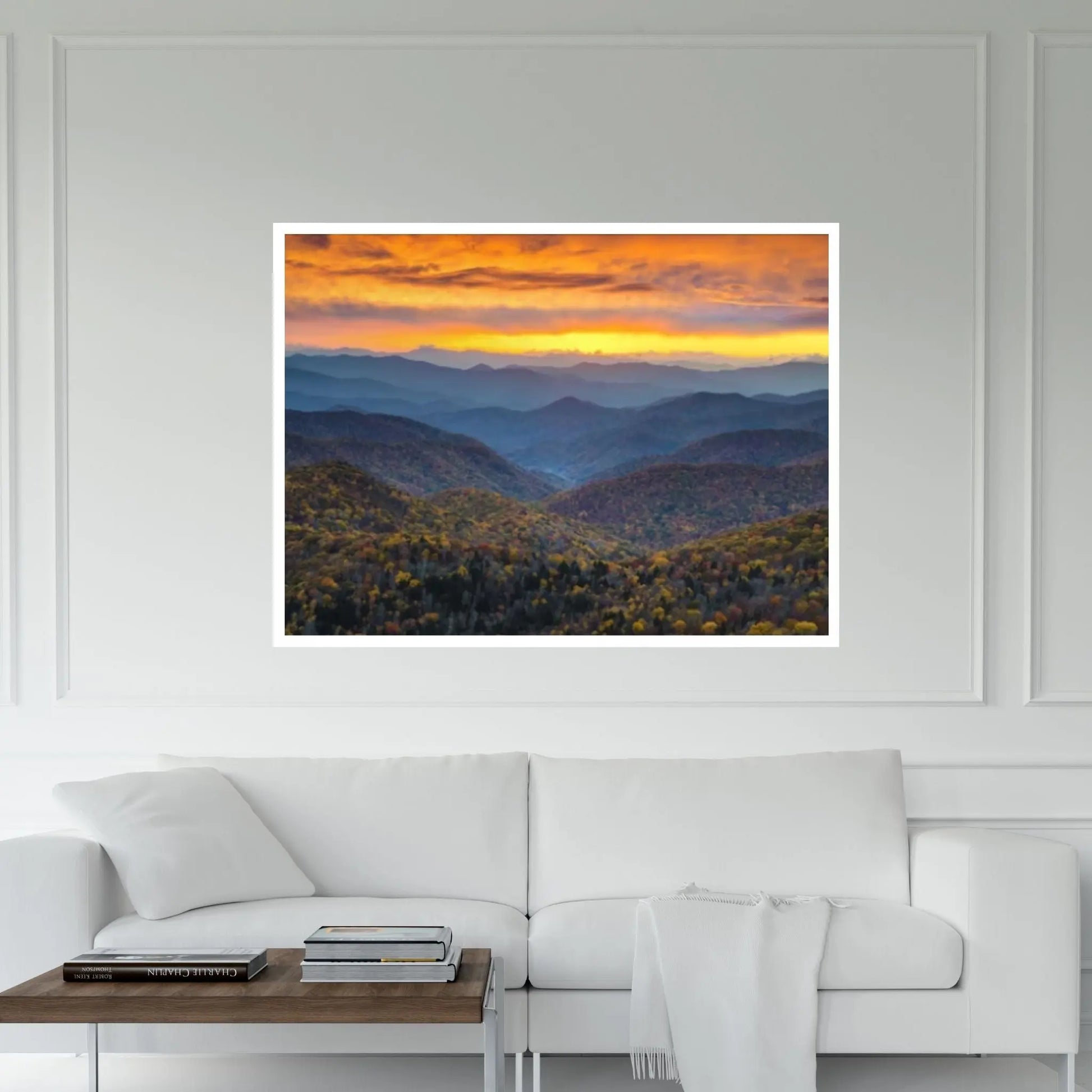 Blue Ridge Parkway Mountains Canvas Wall Art Home Decor North Carolina Print Wall Art - Y Canvas