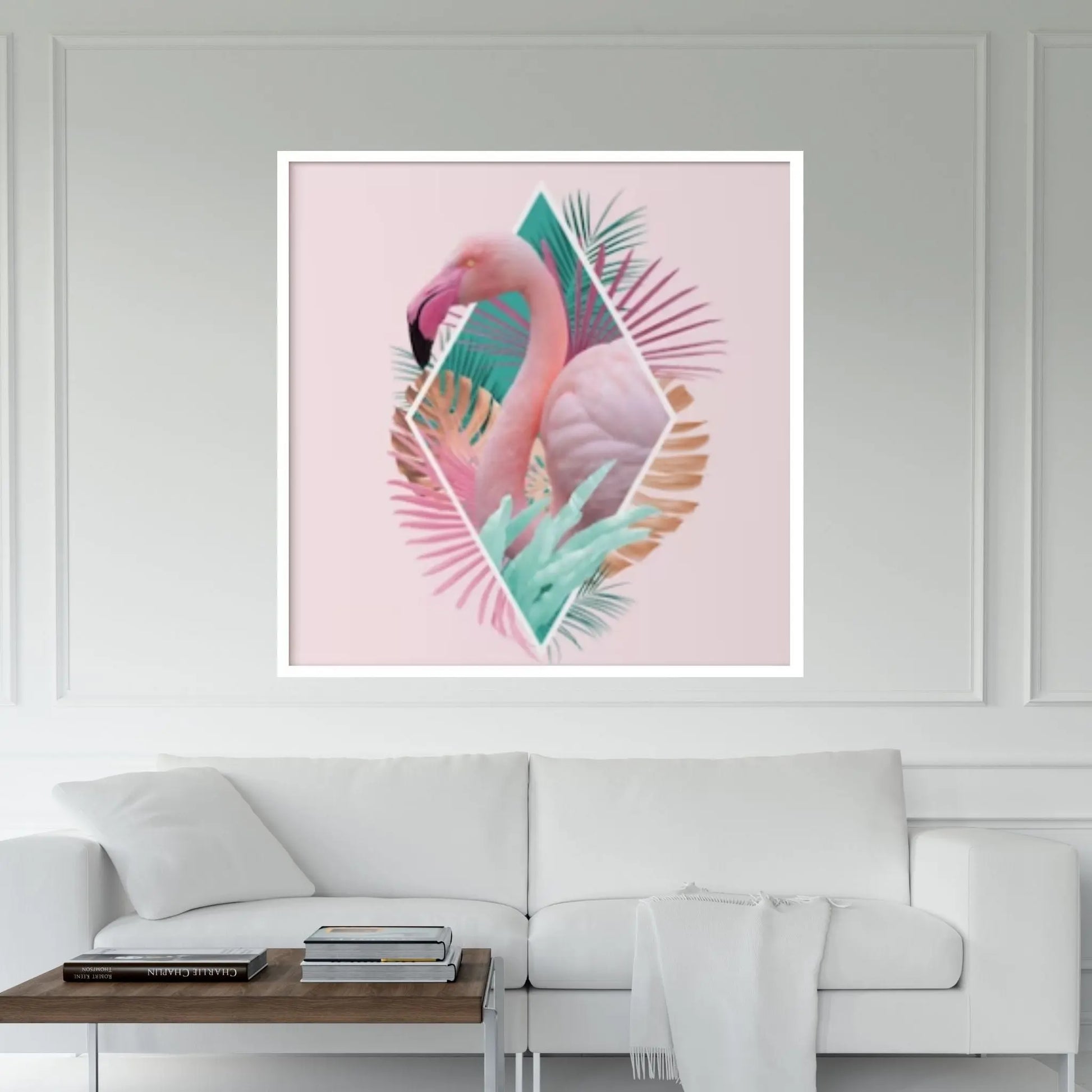 Flamingo Canvas Wall Art Decoration, Flamingo Canvas, Flamingo Wall Art, Animal Canvas Art, Flamingo Poster - Y Canvas