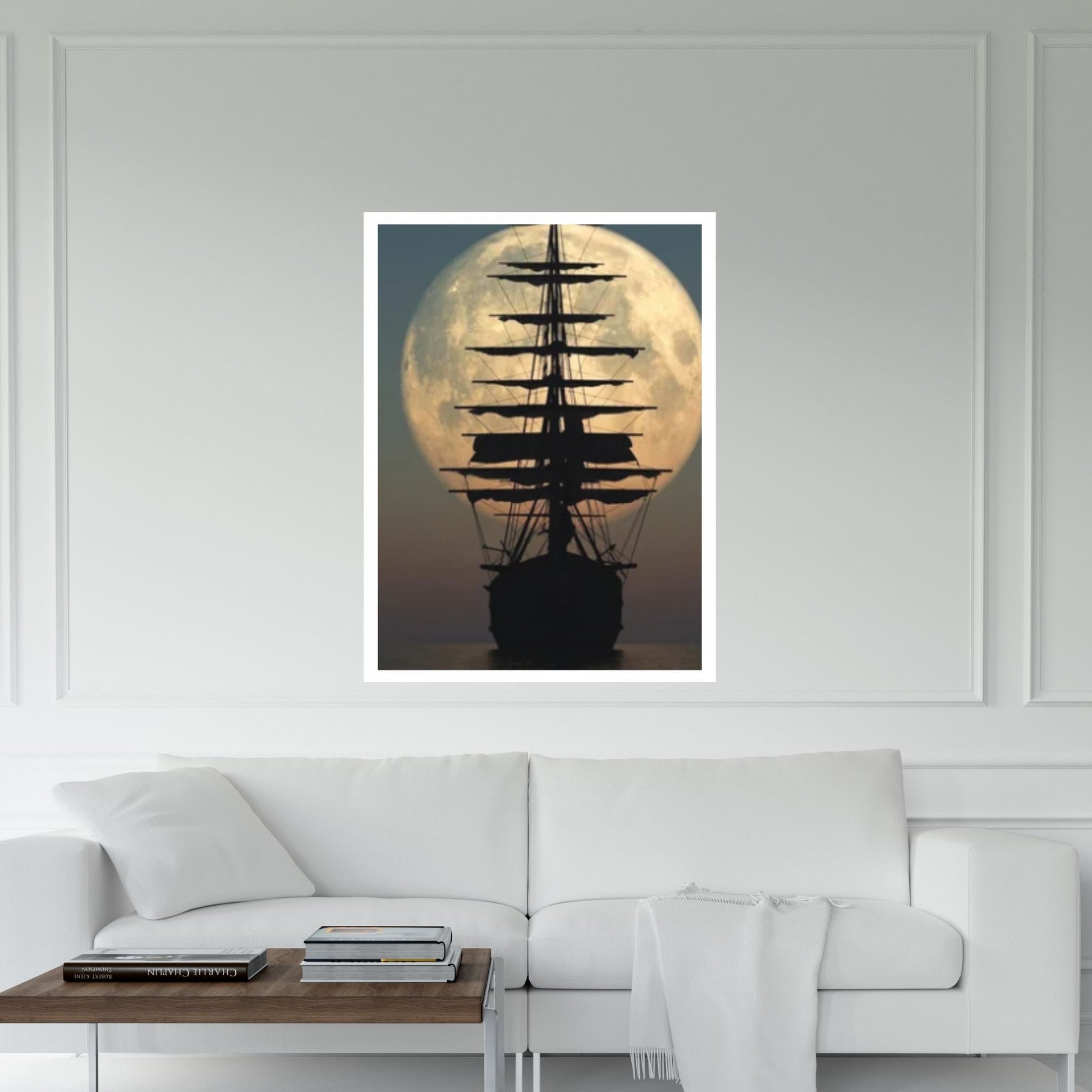 Sailing Boat Canvas, Sea Wall Decor, Sea Landscape, Living Room Wall Art - Y Canvas