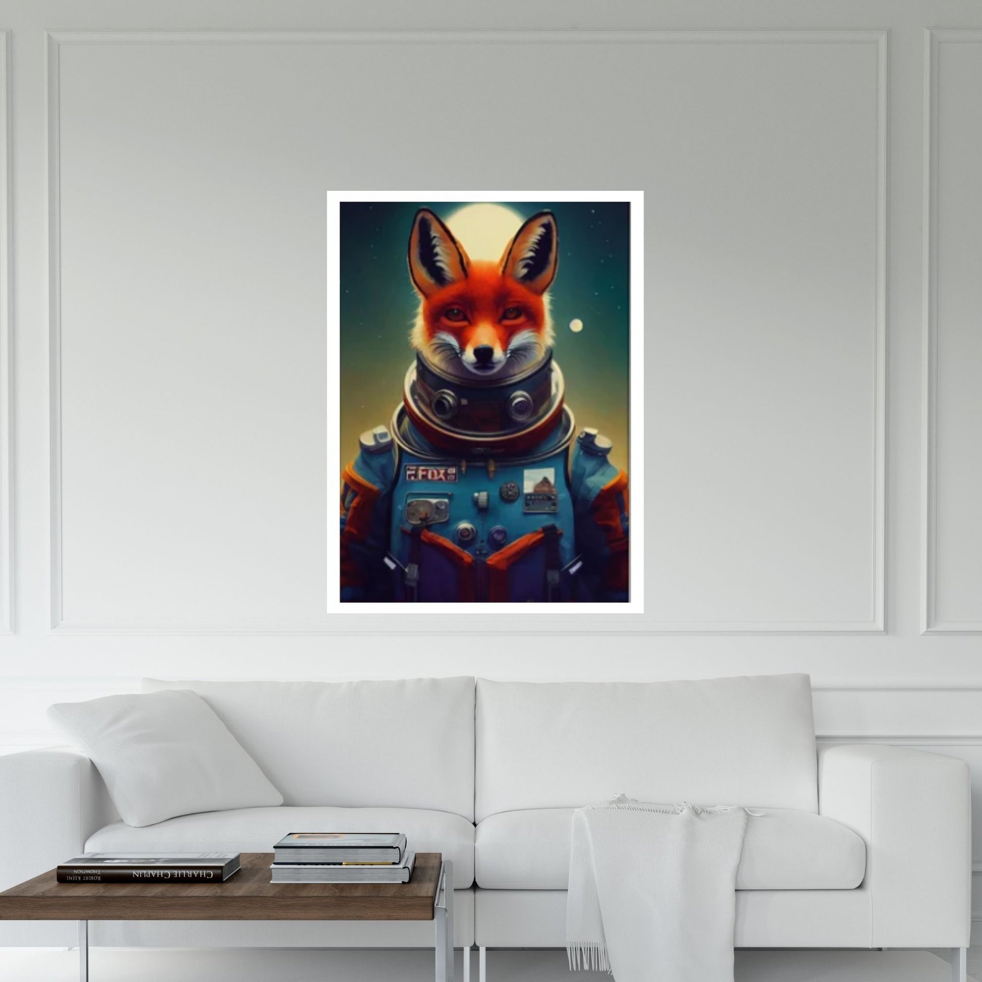 Abstract Anime Animal Fox Wall Art, Creative Animal Modeling Wall Art - Y Canvas