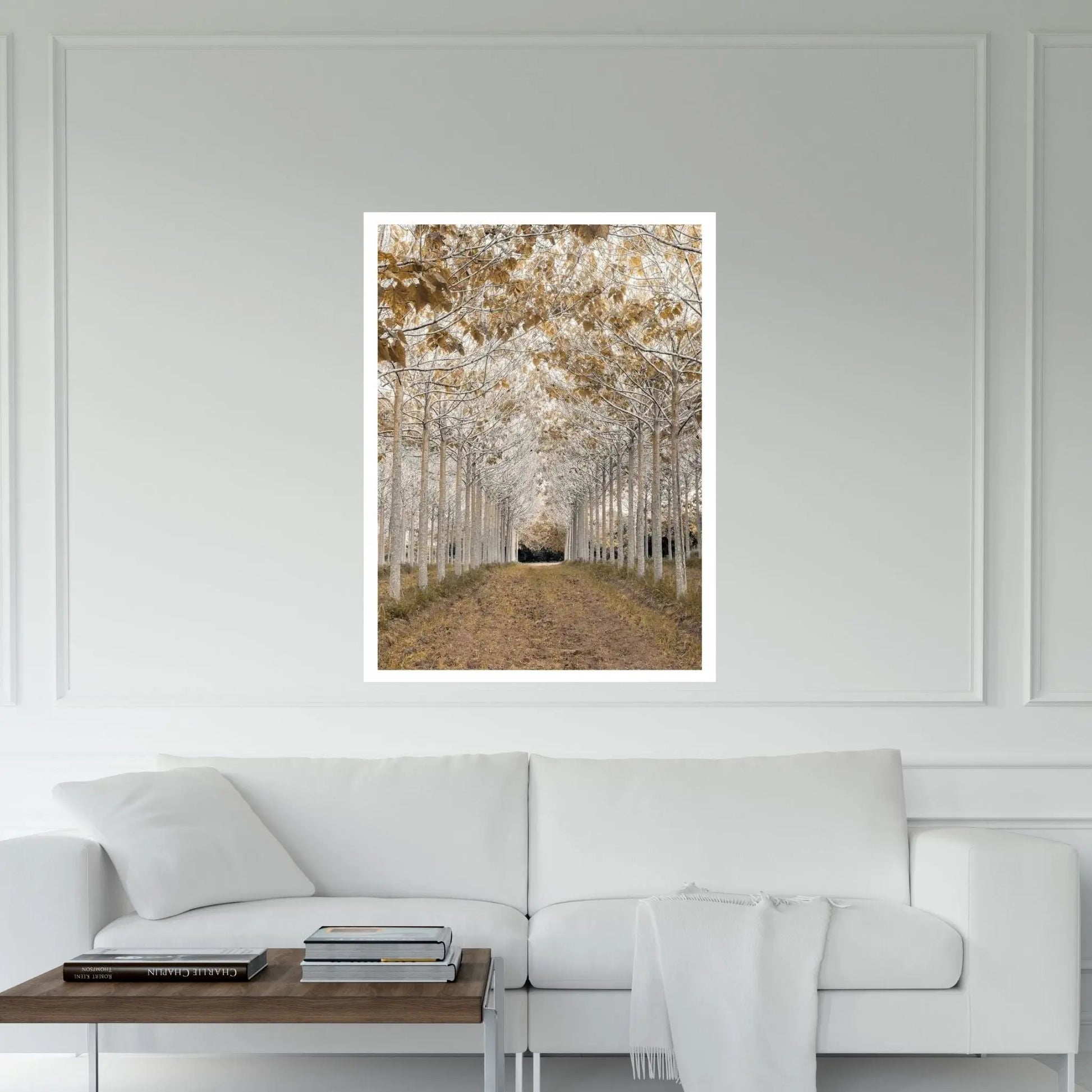 White Gold Canvas Wall Art - Y Canvas