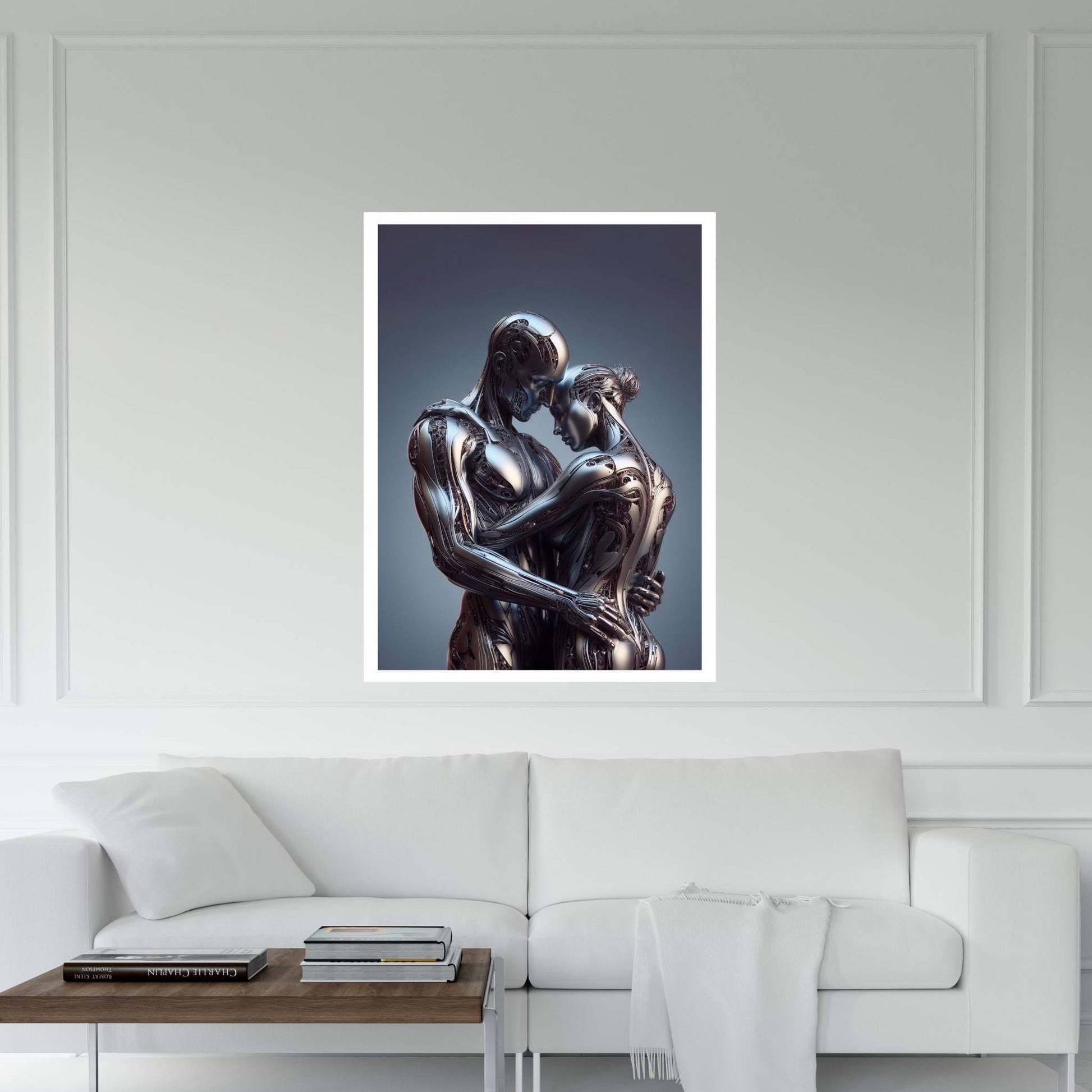 Metalic Love Couple Canvas Wall Art - Y Canvas