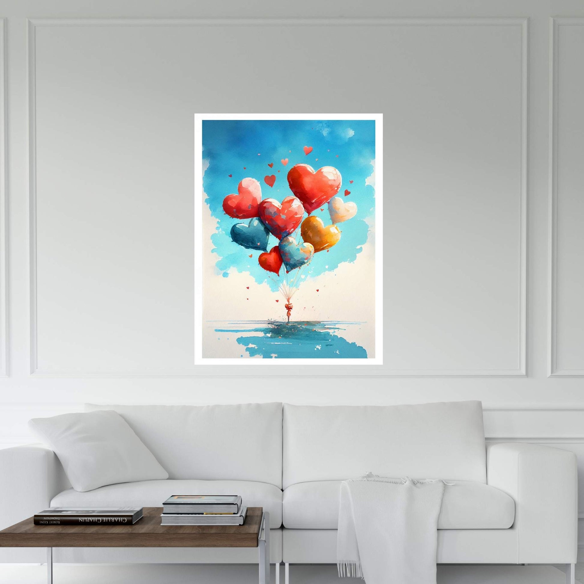 Love, Heart, Balloon, Woman Canvas Wall Art Home Decor - Y Canvas