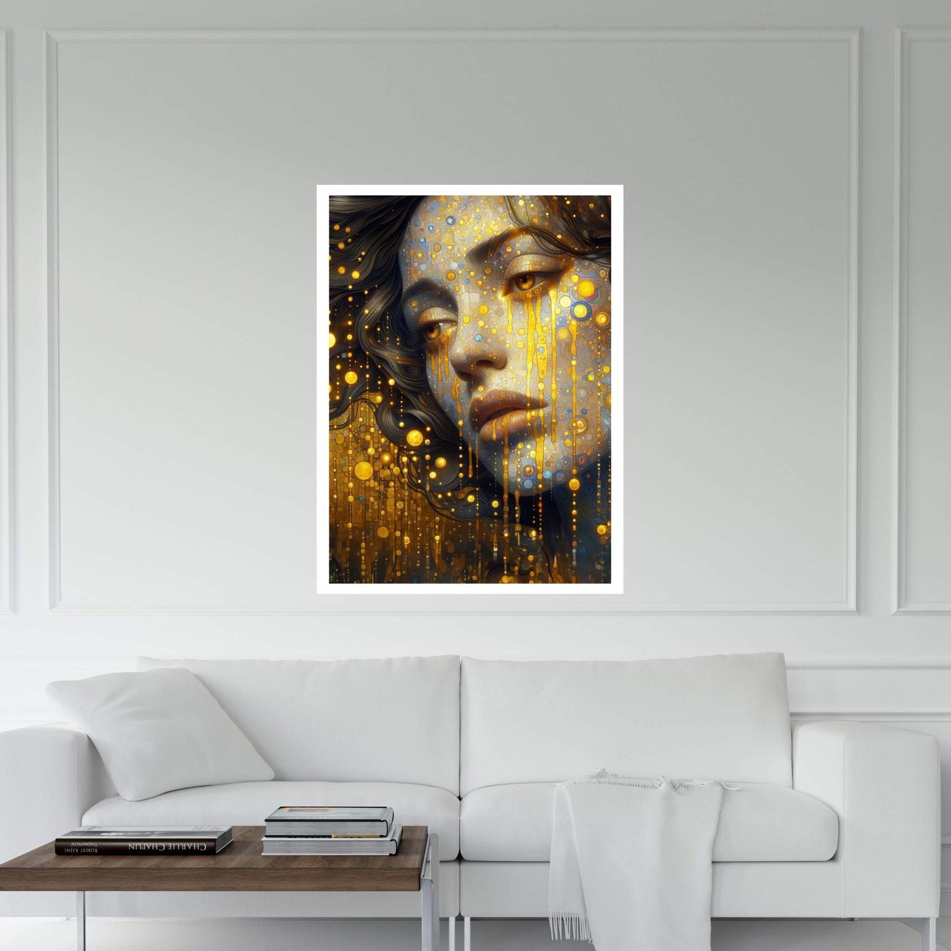 The Golden Tears Gustav Klimt Modern Abstract Reproduction Canvas Wall Art - Y Canvas